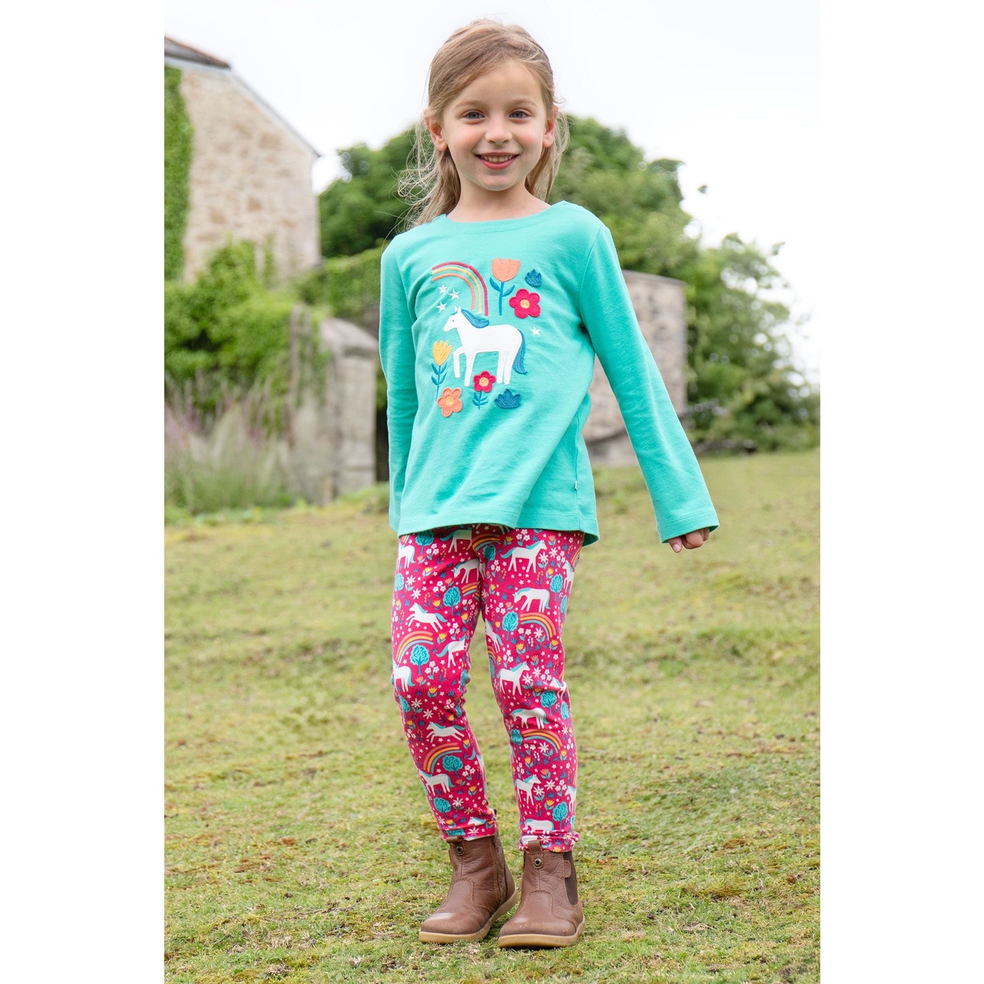 Frugi Anna Top 500173A4paqh Aqua Horse Clothing 2-3YRS / Aqua,3-4YRS / Aqua,4-5YRS / Aqua,5-6YRS / Aqua,6-7YRS / Aqua,7-8YRS / Aqua,8-9YRS / Aqua