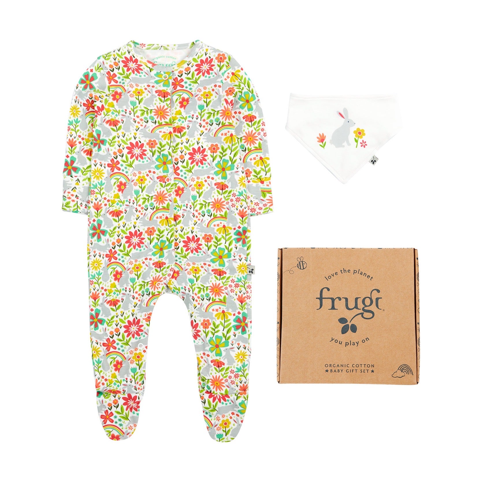 Frugi Baby Bunny Bounce Gift Set 501662S5swbb Clothing NEWBORN / Multi,0-3M / Multi,3-6M / Multi,6-9M / Multi