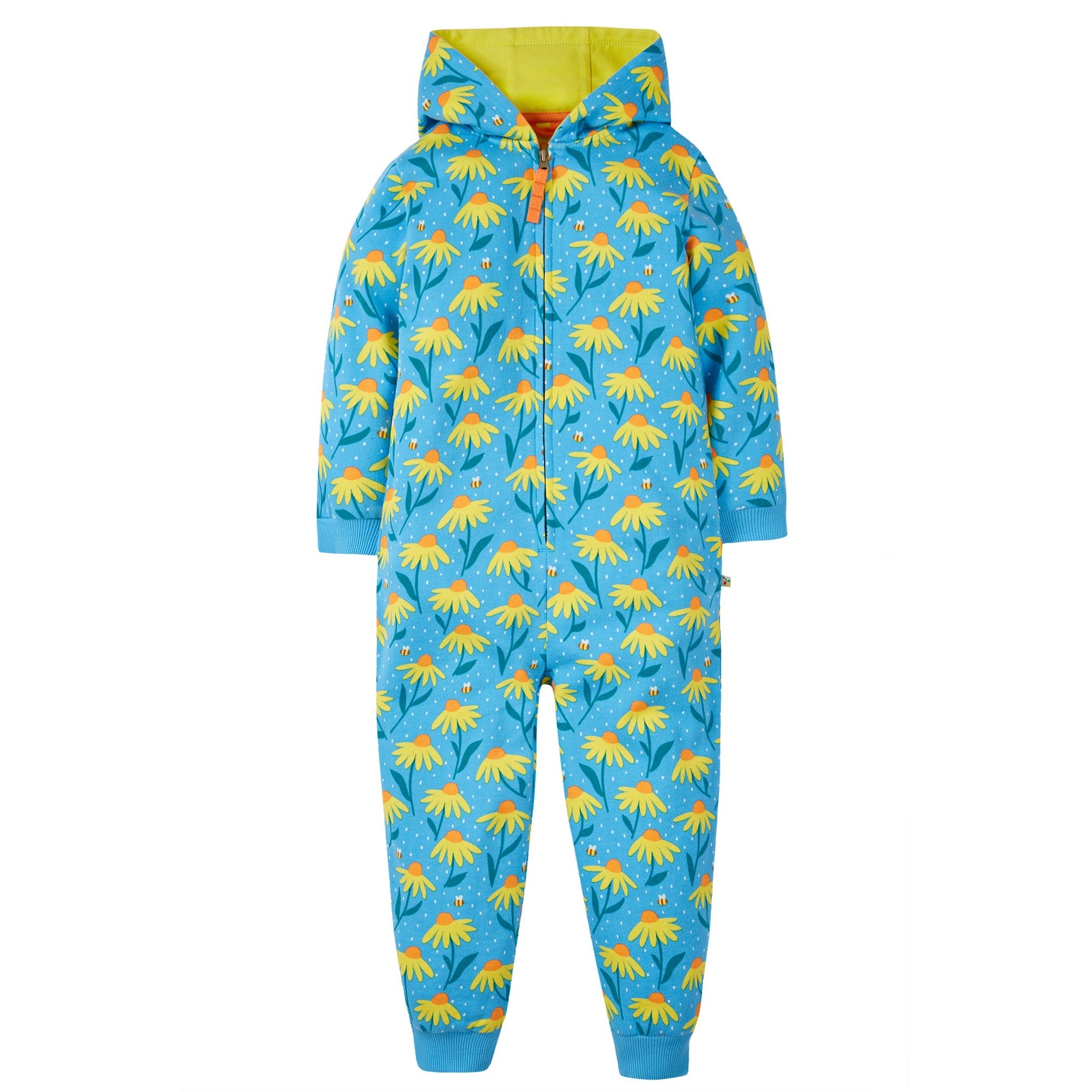 Frugi Big Snugglesuit Echinacea Clothing 4-5YRS / Blue,5-6YRS / Blue,6-7YRS / Blue,7-8YRS / Blue