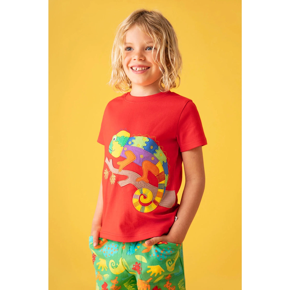 Frugi Carsen T-Shirt 501788S6plqn Chameleon Clothing 2-3YRS / Red,3-4YRS / Red,4-5YRS / Red,5-6YRS / Red,6-7YRS / Red,7-8YRS / Red,8-9YRS / Red