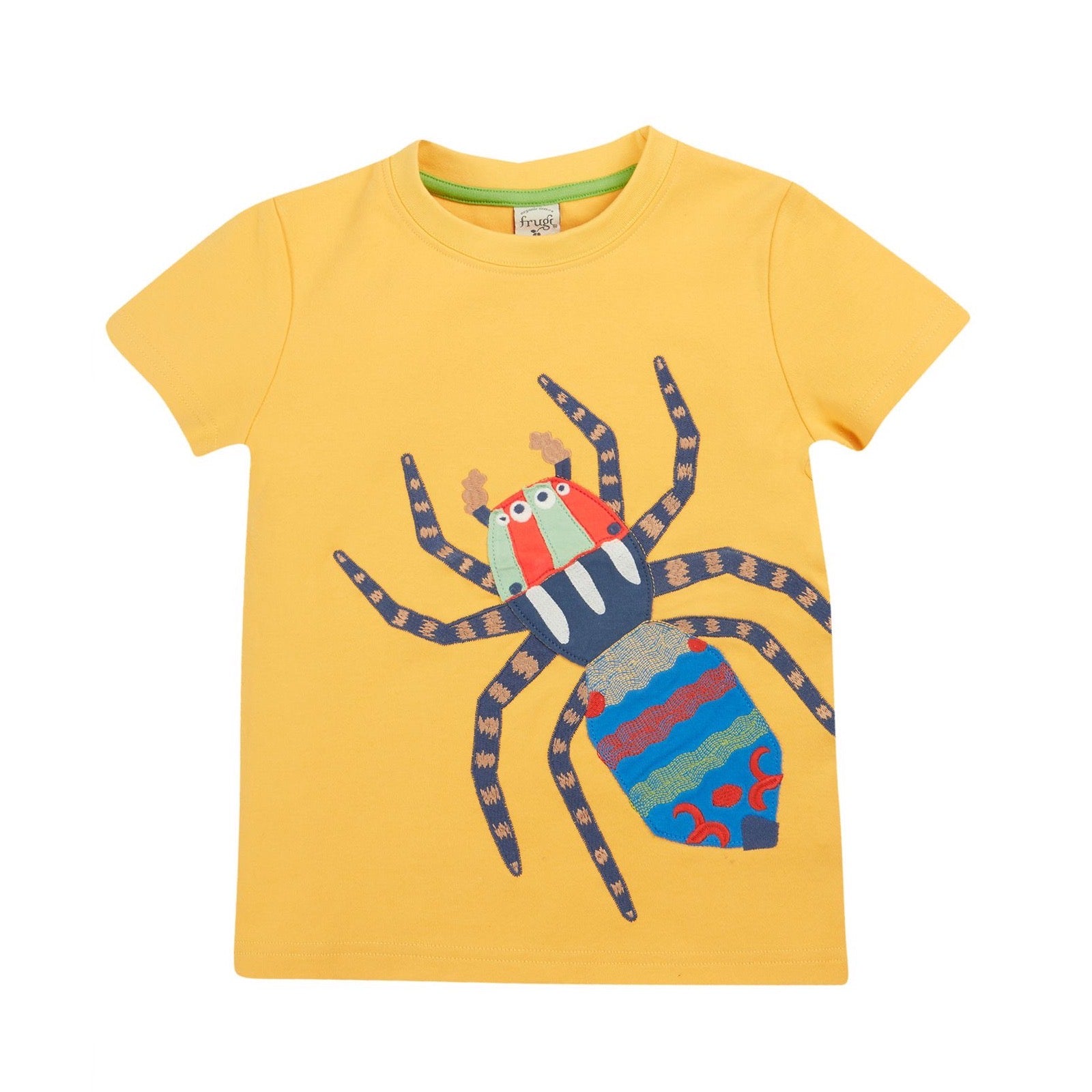 Frugi Carsen T-Shirt Peacock Spider Clothing 2-3YRS / Yellow,3-4YRS / Yellow,4-5YRS / Yellow,5-6YRS / Yellow,6-7YRS / Yellow,7-8YRS / Yellow