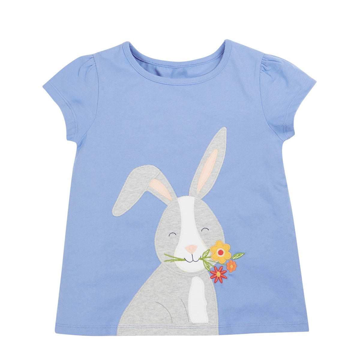 Frugi Cassia T-Shirt Cornflower Blue Rabbit Clothing 2-3YRS / Blue,3-4YRS / Blue,4-5YRS / Blue,5-6YRS / Blue,6-7YRS / Blue,7-8YRS / Blue,8-9YRS / Blue