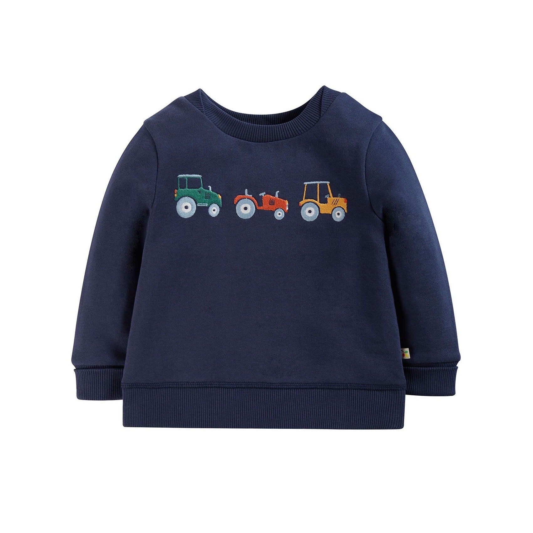 Frugi Easy On Infant Indigo Tractor Top Clothing 6-9M / Indigo,9-12M / Indigo,12-18M / Indigo,18-24M / Indigo,2-3YRS / Indigo,3-4YRS / Indigo