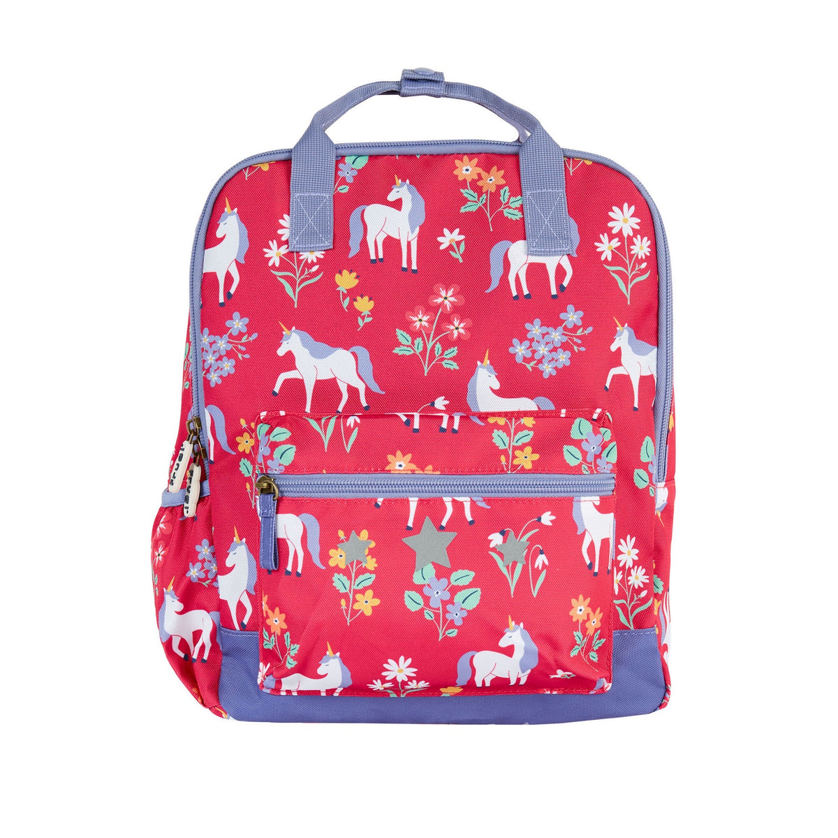 Frugi Explorer Backpack Pink Unicorn Floral Accessories ONE SIZE / Pink
