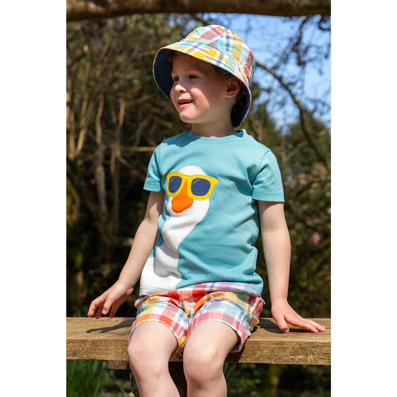 Frugi Ashley Reversible Hat 502143S6snzk Check Clothing 2-4YRS / Multi,4-6YRS / Multi,6-8YRS / Multi