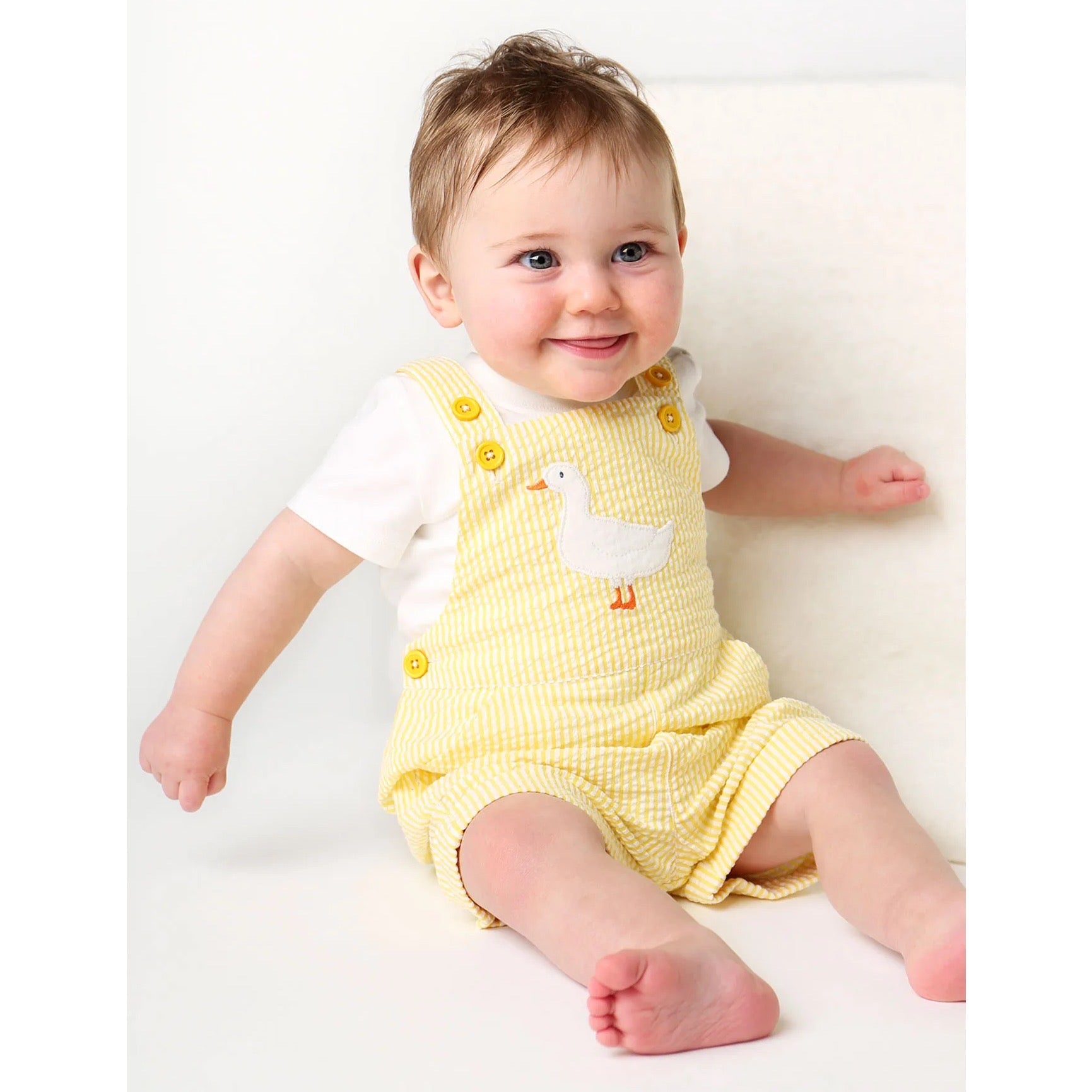 Frugi Godrevy Dungaree Set Pk2bi Duck Clothing 0-3M / Yellow,3-6M / Yellow,6-9M / Yellow,9-12M / Yellow