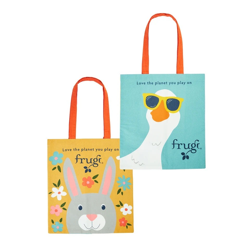 Frugi Goose Gaggle Rabbit Tote Bag Accessories ONE SIZE / Multi