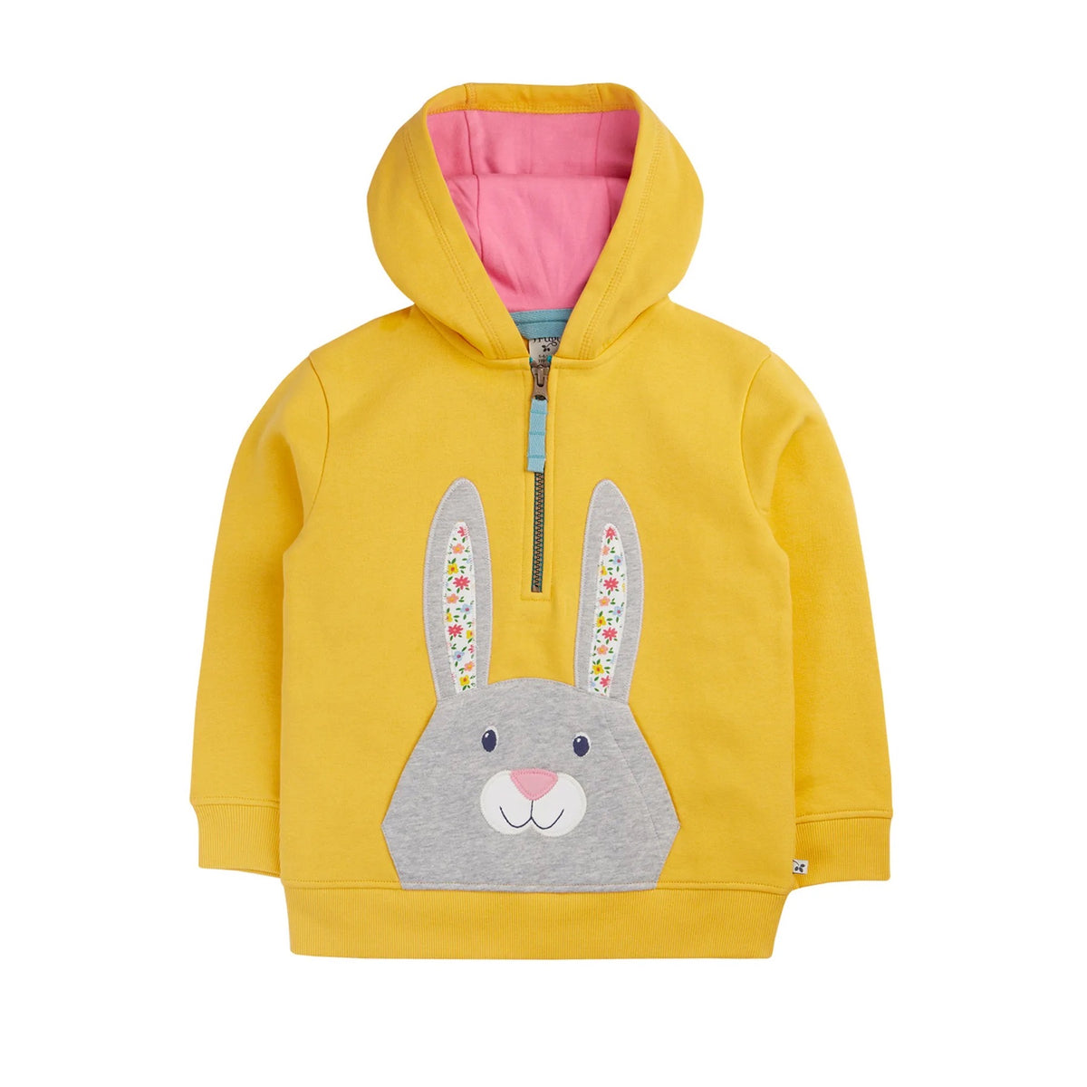 Frugi Hadley Half Zip Hoodie Yellow Rabbit Clothing 2-3YRS / Yellow,3-4YRS / Yellow,4-5YRS / Yellow,5-6YRS / Yellow,6-7YRS / Yellow,7-8YRS / Yellow