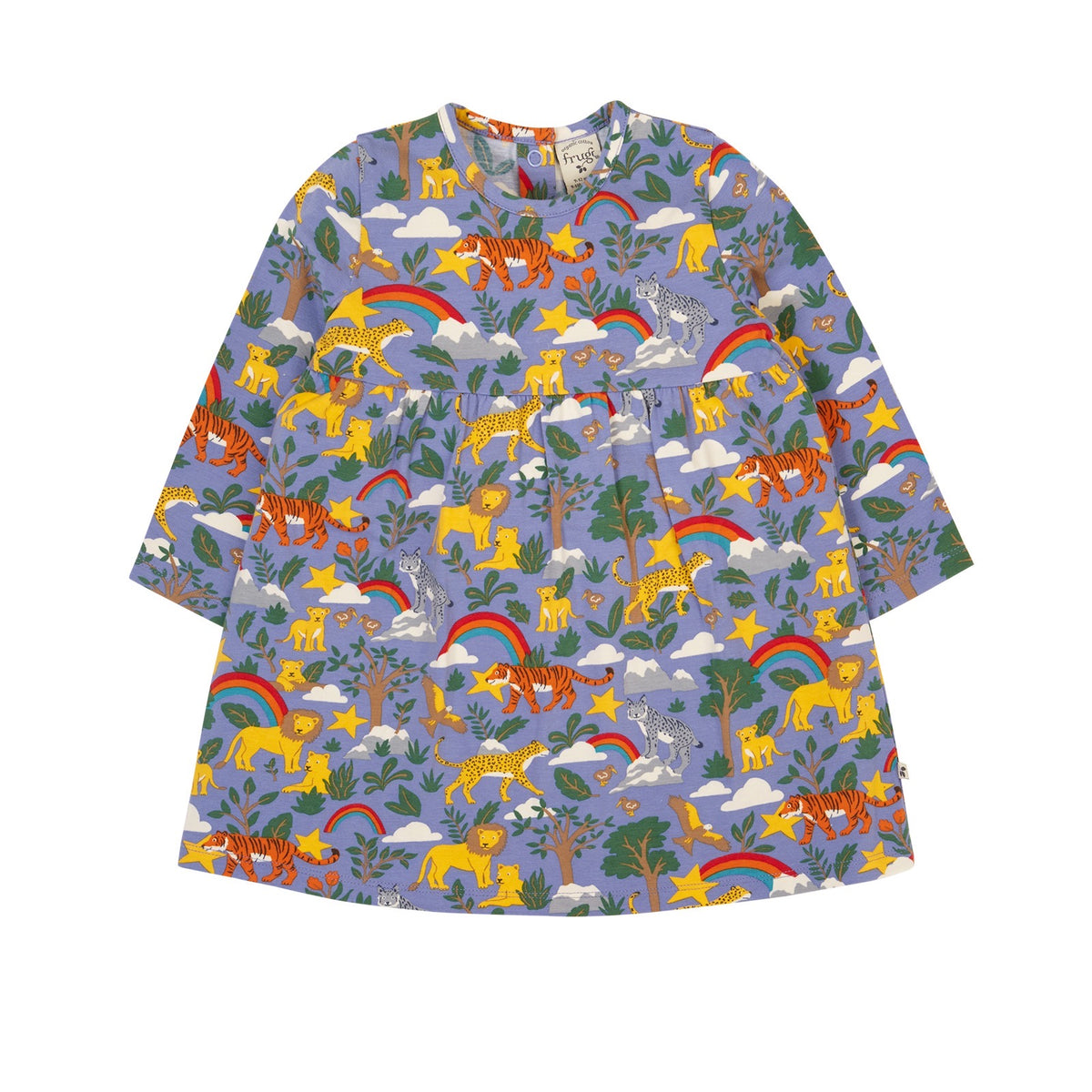 Frugi Infant Dee Dress Into The Wild Clothing 3-6M / Purple,6-9M / Purple,9-12M / Purple,12-18M / Purple,18-24M / Purple,2-3YRS / Purple,3-4YRS / Purple