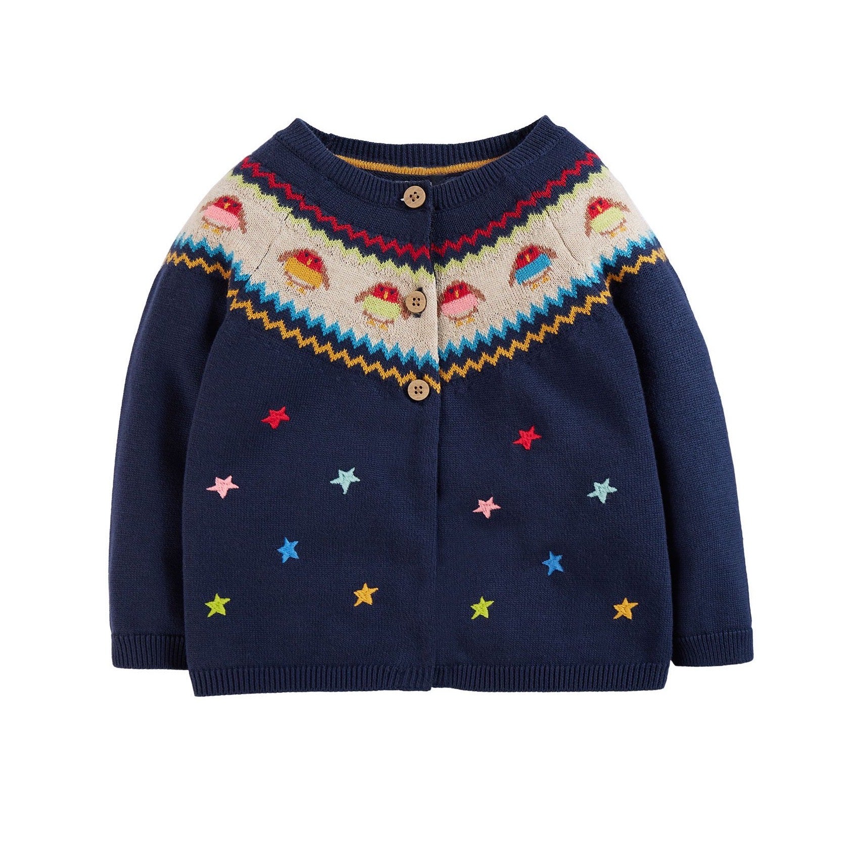 Frugi Infant Kenna Cardigan Kwa312 Indigo Clothing 6-9M / Indigo,9-12M / Indigo,12-18M / Indigo,18-24M / Indigo