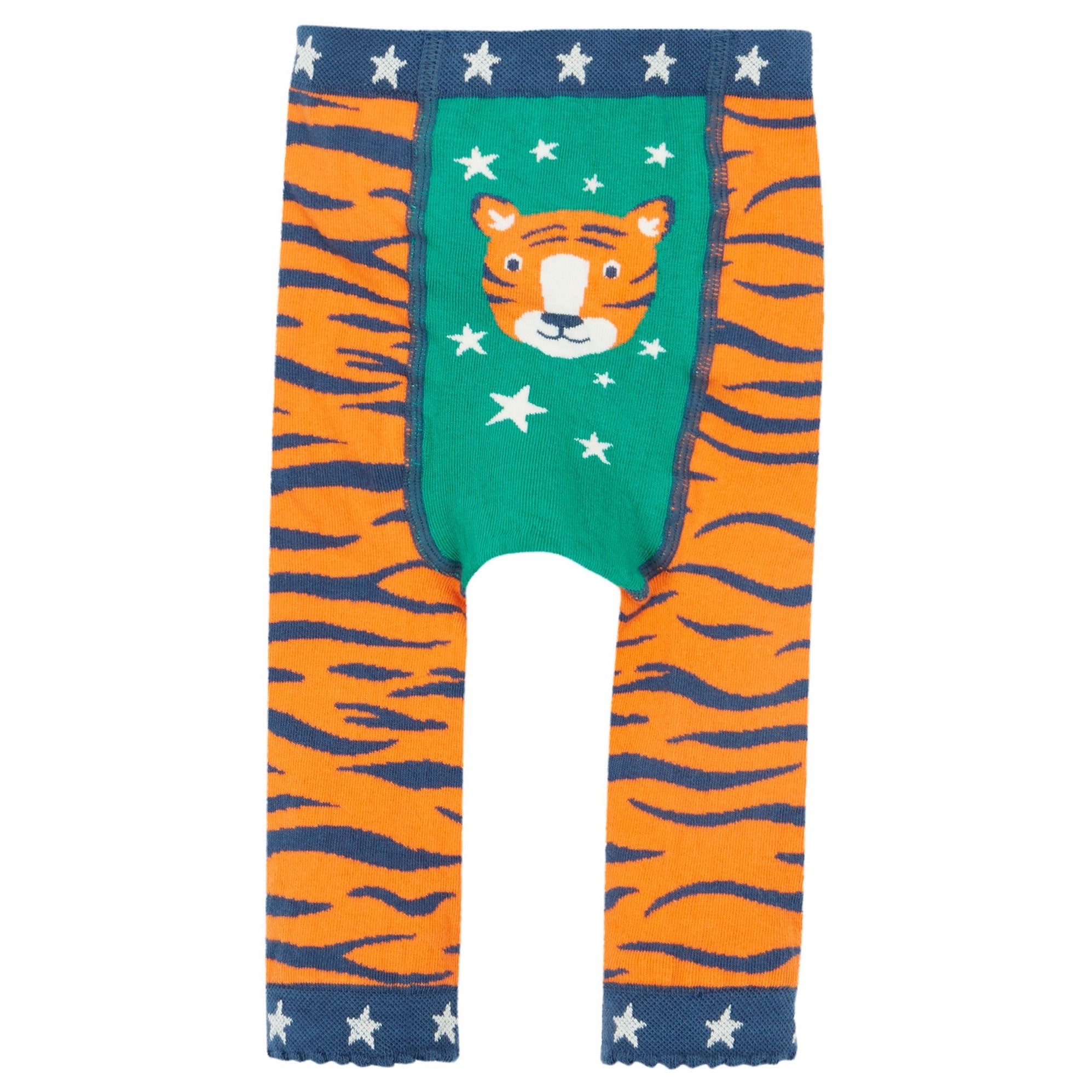 Frugi Infant Knitted Leggings 500086A4tigf Tiger Face Clothing 0-6M / Multi,6-12M / Multi,1-2YRS / Multi