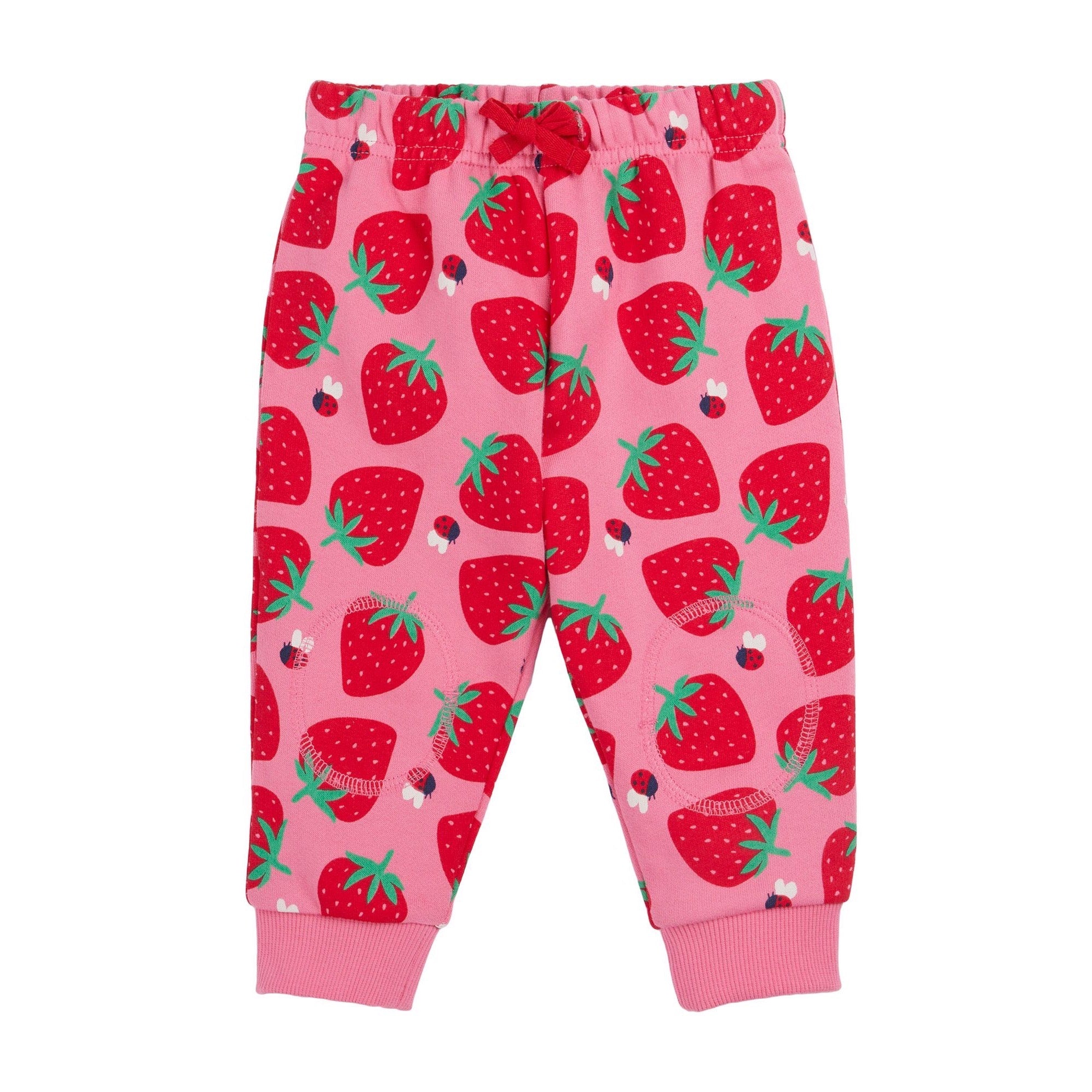 Frugi Infant Snuggle Crawlers Strawberry Pals Clothing 6-9M / Pink,9-12M / Pink,12-18M / Pink,18-24M / Pink,2-3YRS / Pink,3-4YRS / Pink,4-5YRS / Pink