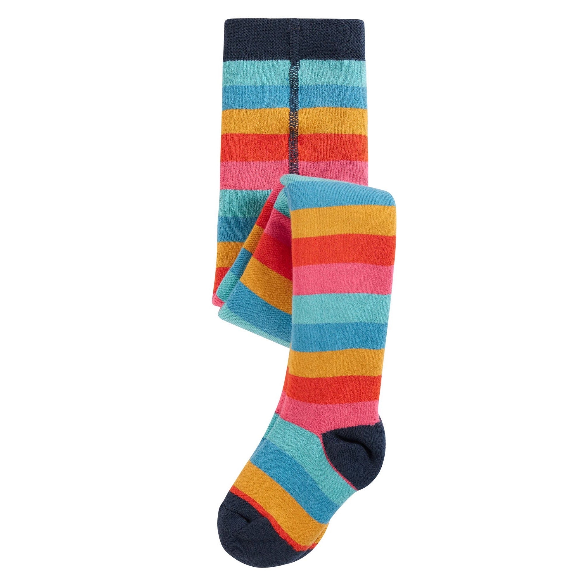 Frugi Infant Toasty Tights 9937M Rainbow Stripe Clothing 0-6M / Multi,6-12M / Multi,1-2YRS / Multi,2-4YRS / Multi