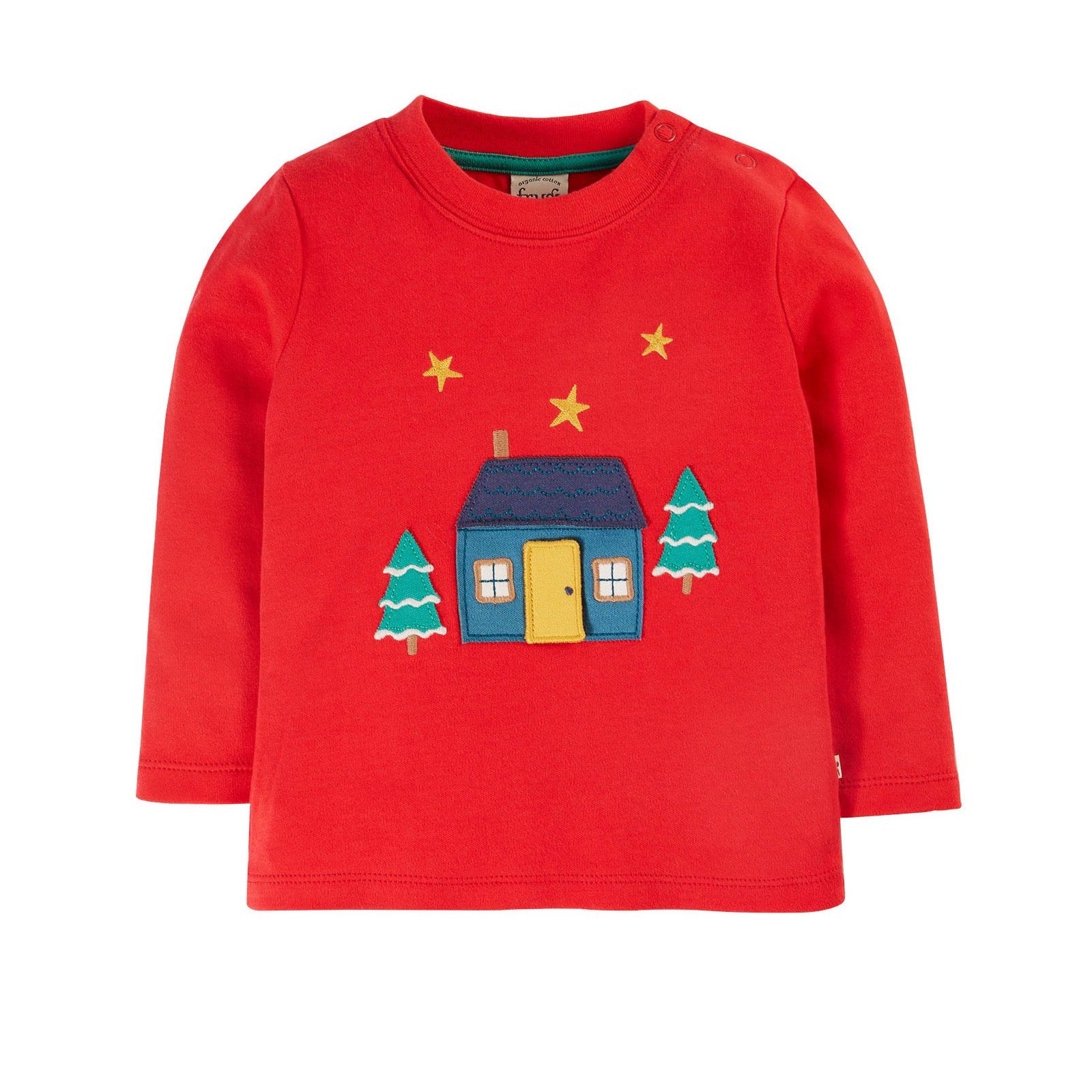 Frugi Ira Interactive Infant Top Winter Top Clothing 12-18M / Red,18-24M / Red,2-3YRS / Red,3-4YRS / Red,4-5YRS / Red