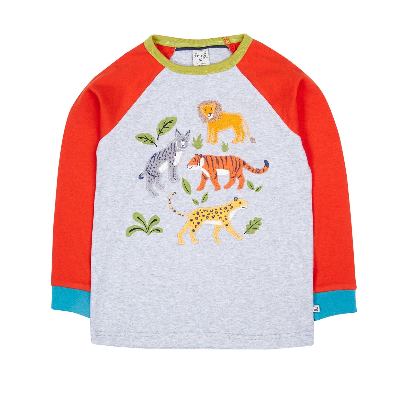 Frugi Jake T-Shirt 501917A5gmca Big Cats Clothing 2-3YRS / Multi,3-4YRS / Multi,4-5YRS / Multi,5-6YRS / Multi,6-7YRS / Multi,7-8YRS / Multi,8-9YRS / Multi
