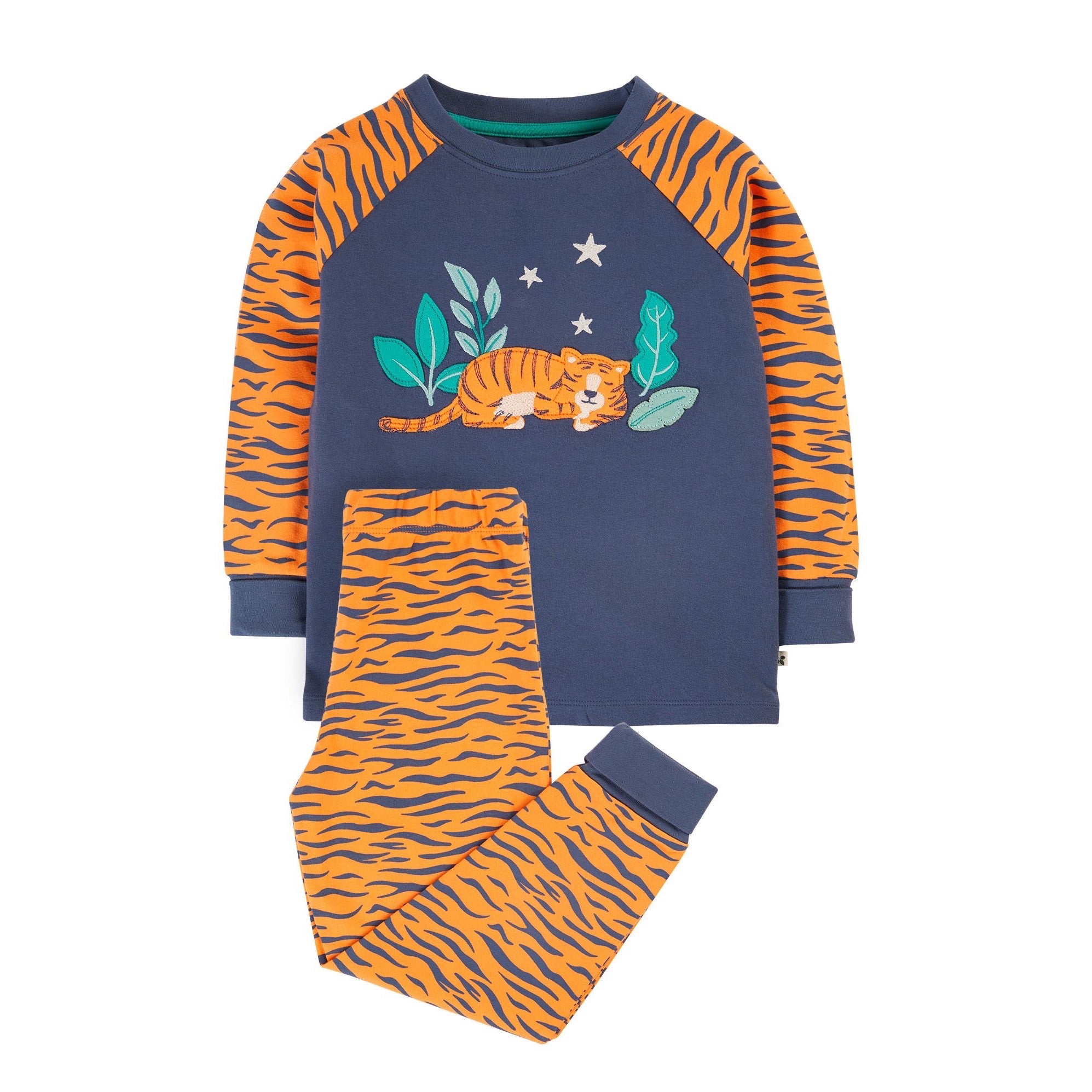 Frugi Jamie Jim Jams 500104A4tgst Sleeping Tiger Clothing 2-3YRS / Multi,3-4YRS / Multi,4-5YRS / Multi,5-6YRS / Multi,6-7YRS / Multi,7-8YRS / Multi