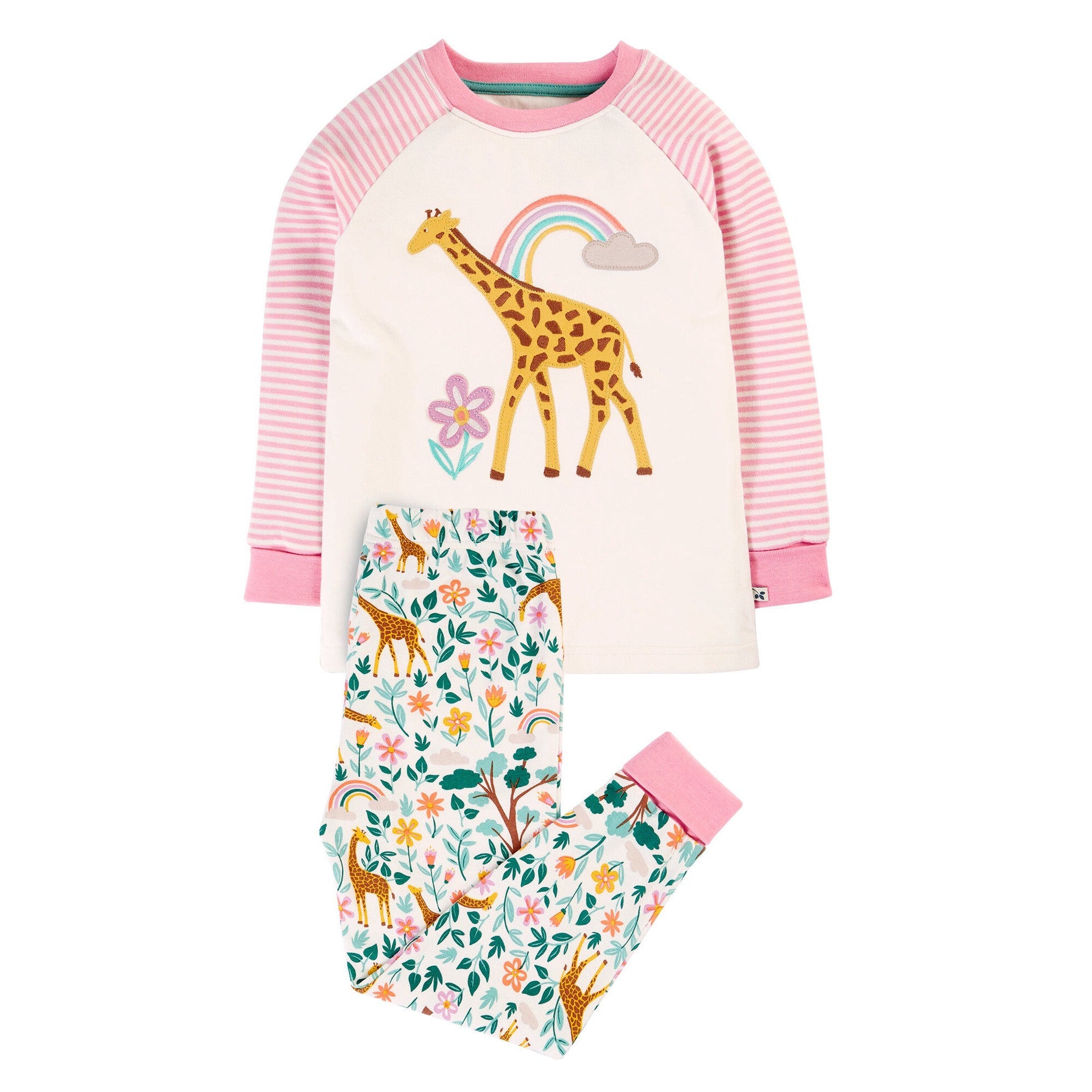 Frugi Jamie Jim Jams 500104A4swcs Giraffes Clothing 2-3YRS / Multi,3-4YRS / Multi,4-5YRS / Multi,5-6YRS / Multi,6-7YRS / Multi