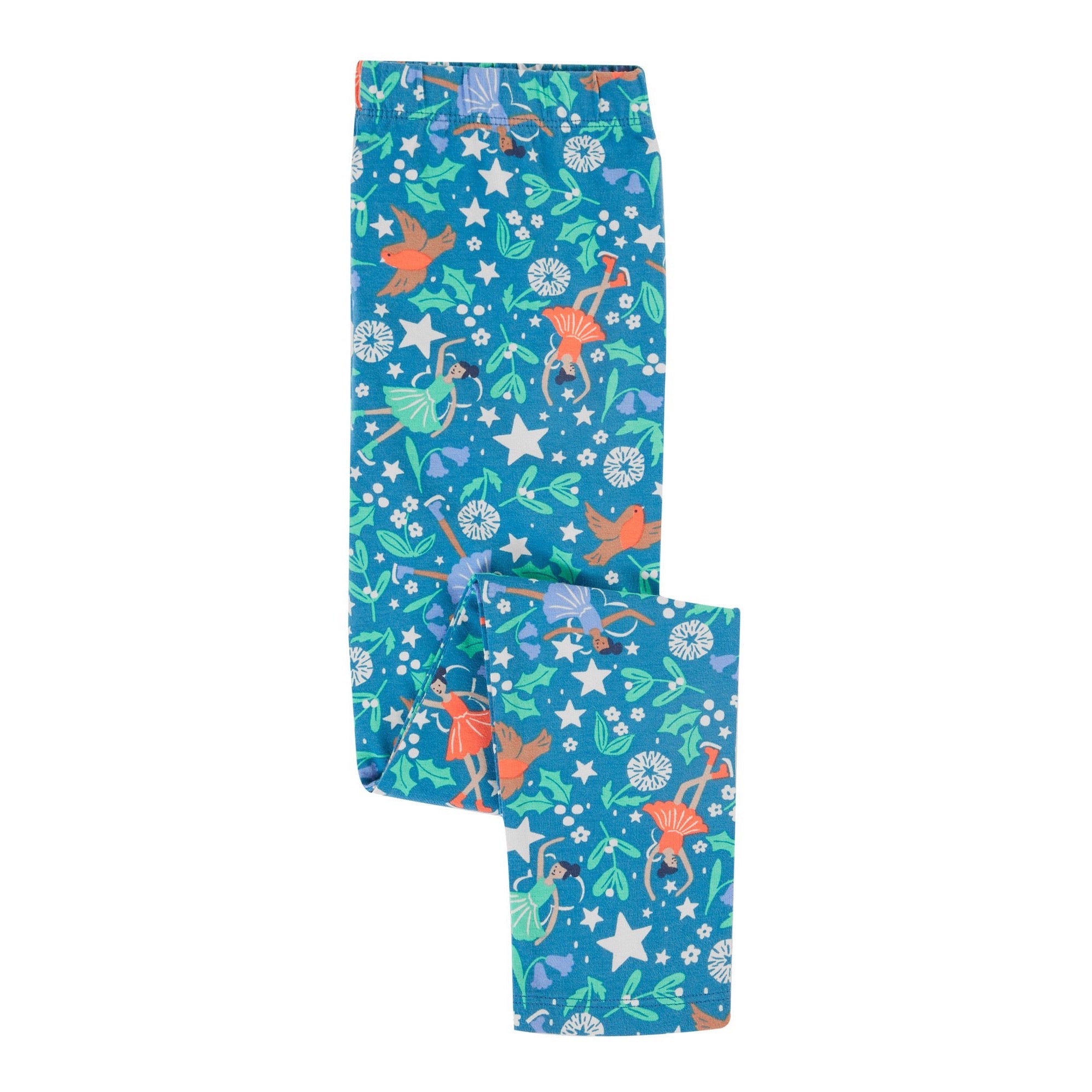 Frugi Libby Leggings 500090A4encf Enchanted Forest Clothing 2-3YRS / Blue,3-4YRS / Blue,4-5YRS / Blue,5-6YRS / Blue,6-7YRS / Blue