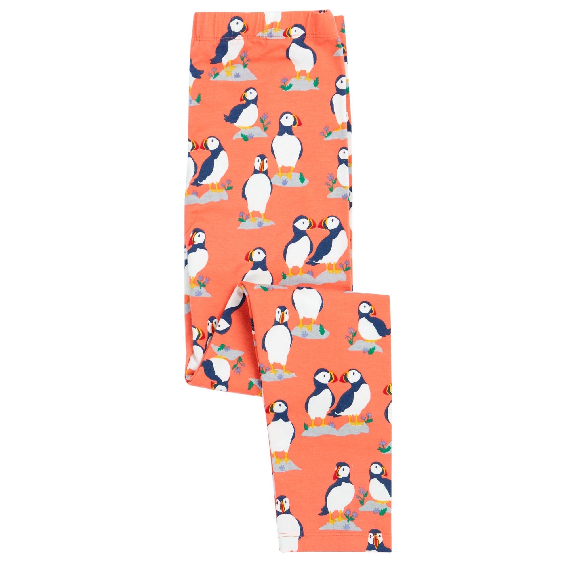 Frugi Libby Leggings 500090A4pfpl Puffins Clothing 2-3YRS / Coral,3-4YRS / Coral,4-5YRS / Coral,5-6YRS / Coral,6-7YRS / Coral,7-8YRS / Coral,8-9YRS / Coral