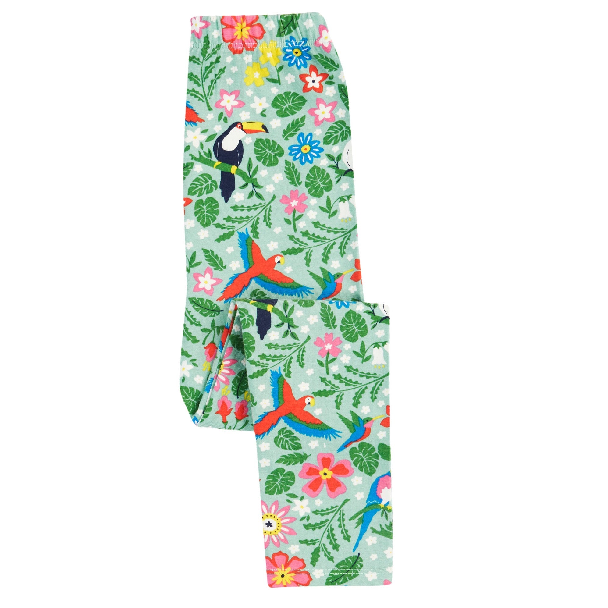 Frugi Libby Leggings Tropical Birds Lk3yo Clothing 2-3YRS / Multi,3-4YRS / Multi,4-5YRS / Multi,5-6YRS / Multi,6-7YRS / Multi,7-8YRS / Multi,8-9YRS / Multi,9-10YRS / Multi