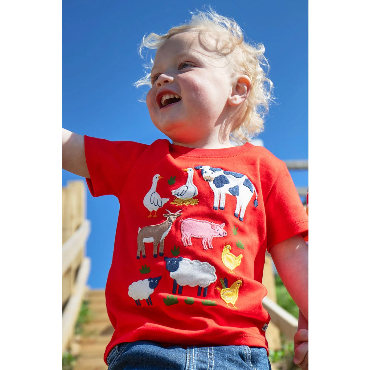 Frugi Little Creatures T-Shirt 500282S6stqa Farm Clothing 3-6M / Strawberry,6-9M / Strawberry,9-12M / Strawberry,12-24M / Strawberry,2-3YRS / Strawberry,3-4YRS / Strawberry,4-5YRS / Strawberry