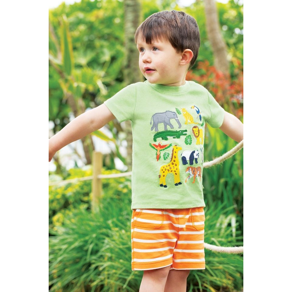 Frugi Little Ellis Shorts Pj1b6 Tangerine Clothing 3-6M / Tangerine,6-9M / Tangerine,9-12M / Tangerine,12-18M / Tangerine,18-24M / Tangerine,2-3YRS / Tangerine,3-4YRS / Tangerine