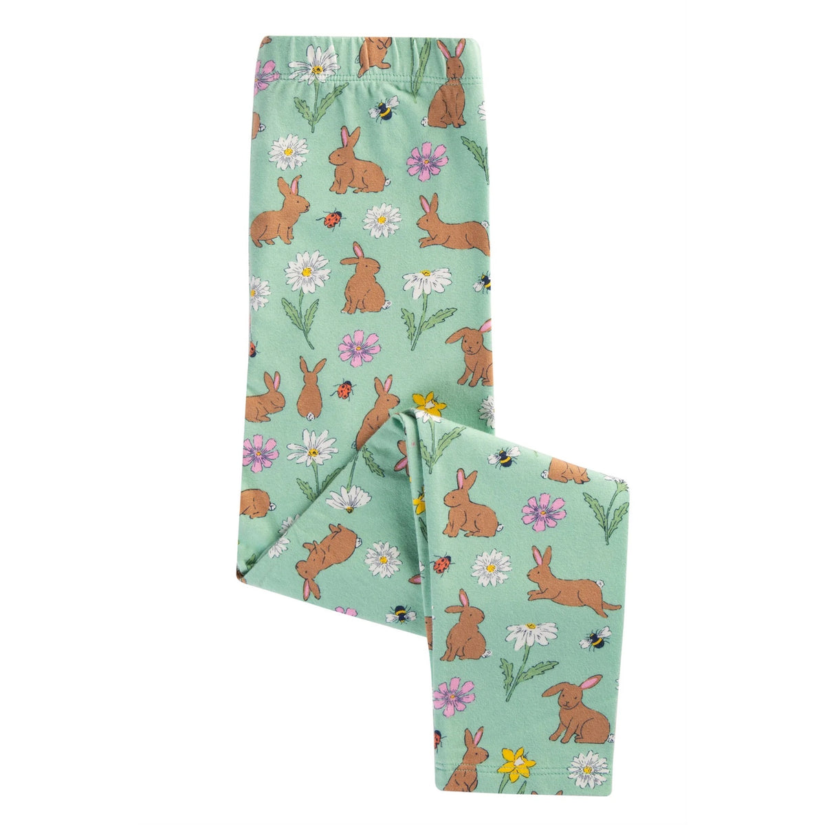 Frugi Little Libby Leggings Pn1ge Rabbits Clothing 0-3M / Aqua,3-6M / Aqua,6-9M / Aqua,9-12M / Aqua,12-18M / Aqua,18-24M / Aqua,2-3YRS / Aqua,3-4YRS / Aqua