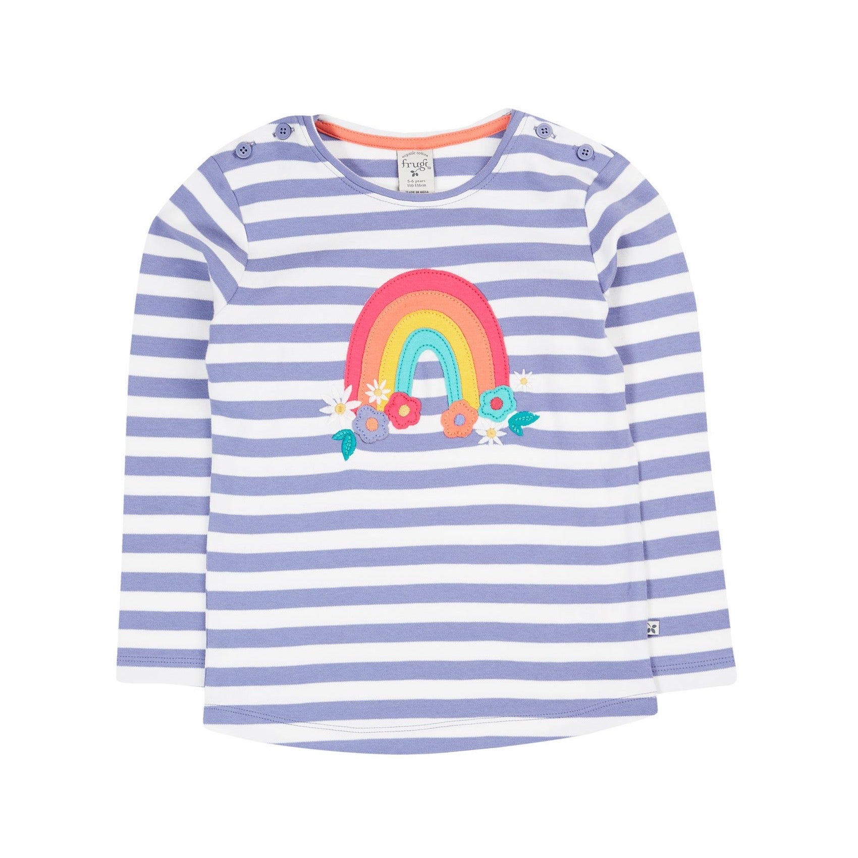 Frugi Louise Applique Top Grape Rainbow Clothing 4-5YRS / Grape,5-6YRS / Grape,6-7YRS / Grape,7-8YRS / Grape