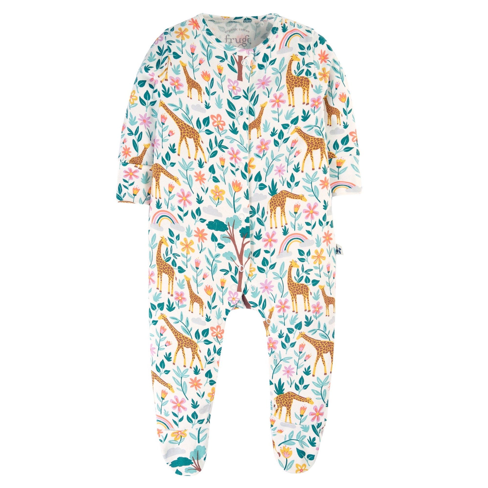 Frugi Lovely Babygrow 500078A4swgf Giraffes Clothing NEWBORN / Multi,0-3M / Multi,3-6M / Multi,6-9M / Multi