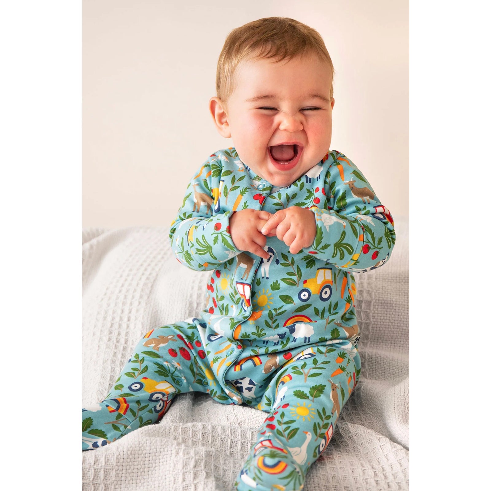 Frugi Lovely Babygrow 500078S6onfm On The Farm Clothing NEWBORN / Multi,0-3M / Multi,3-6M / Multi,6-9M / Multi