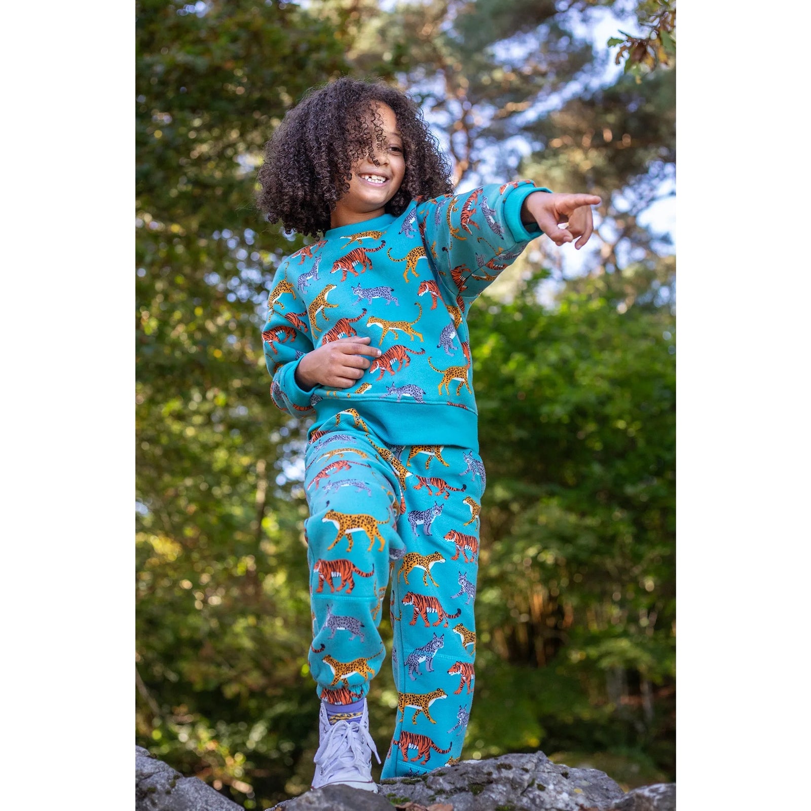 Frugi Malpas Joggers 500073A5wldc Wild Cats Clothing 2-3YRS / Blue,3-4YRS / Blue,4-5YRS / Blue,5-6YRS / Blue,6-7YRS / Blue,7-8YRS / Blue,8-9YRS / Blue