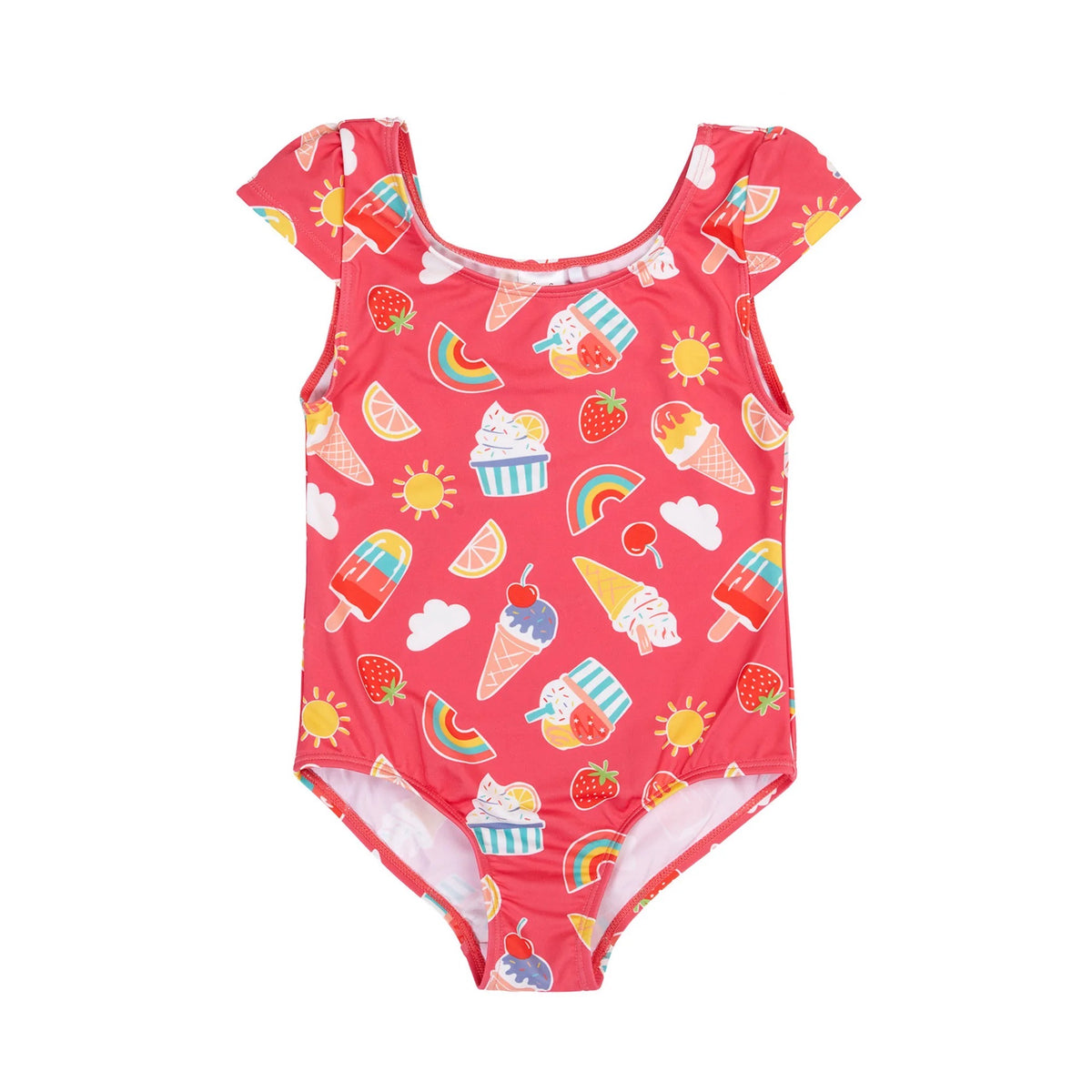 Frugi Marina Swimsuit 501722S6sngt Sunshine Sprinkles Clothing 2-3YRS / Pink,3-4YRS / Pink,4-5YRS / Pink,5-6YRS / Pink,6-7YRS / Pink