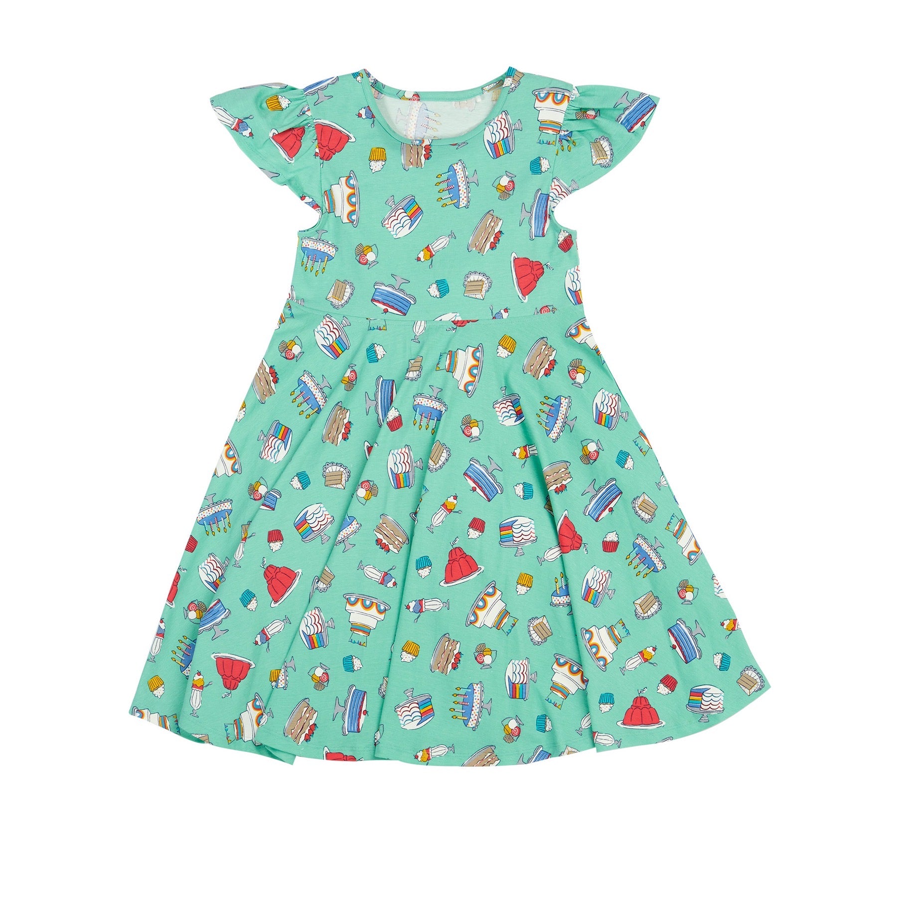 Frugi Morwenna Lets Bake Skater Dress Clothing 2-3YRS / Aqua,3-4YRS / Aqua,4-5YRS / Aqua,5-6YRS / Aqua,6-7YRS / Aqua,7-8YRS / Aqua,8-9YRS / Aqua