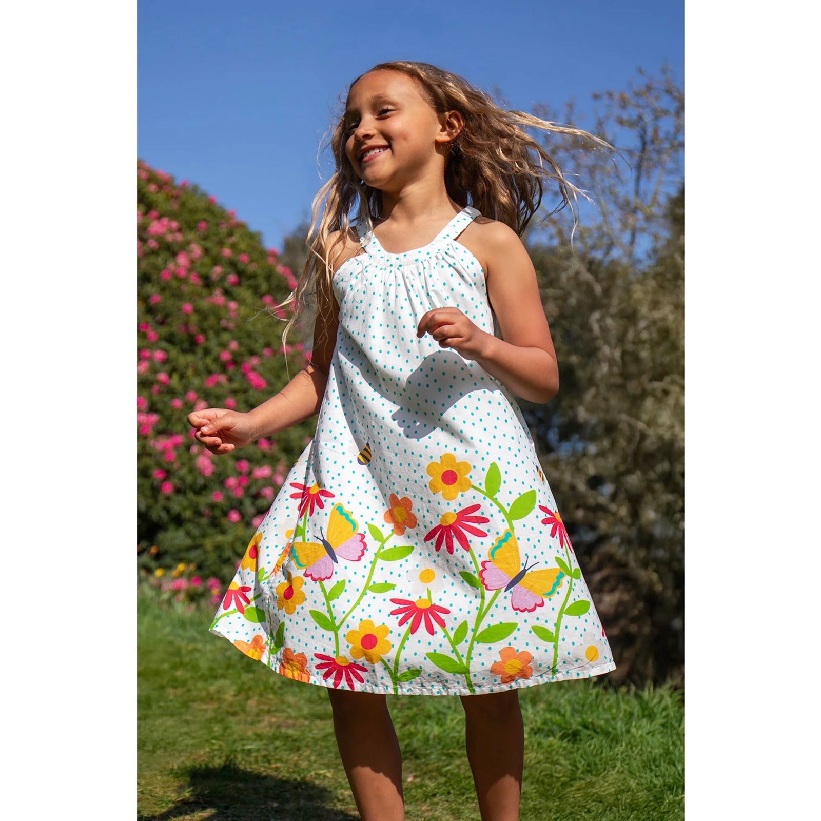 Frugi Myra Twirly Dress 501996S6hpgn Happy Garden