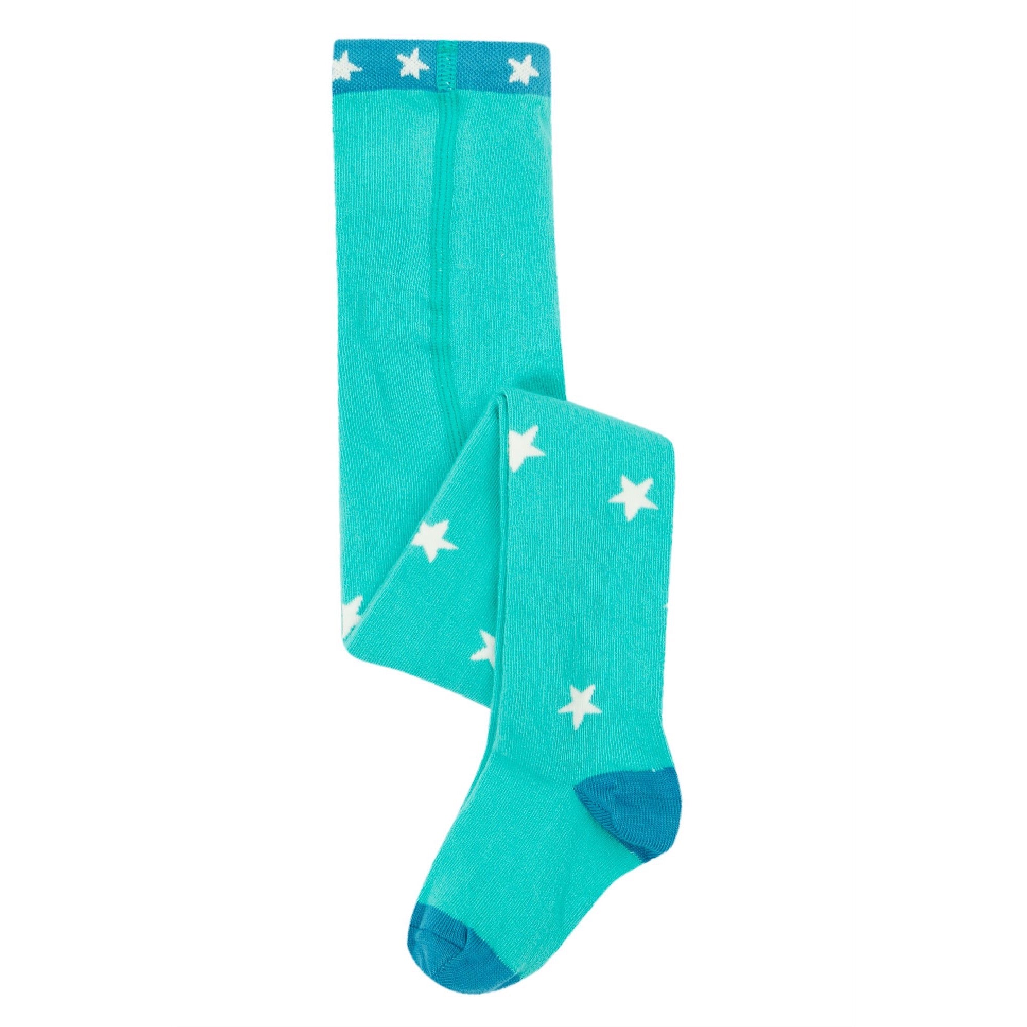 Frugi Norah Tights 500065A4dwst Aqua Stars Clothing 2-4YRS / Aqua,4-6YRS / Aqua,6-8YRS / Aqua,8-10YRS / Aqua