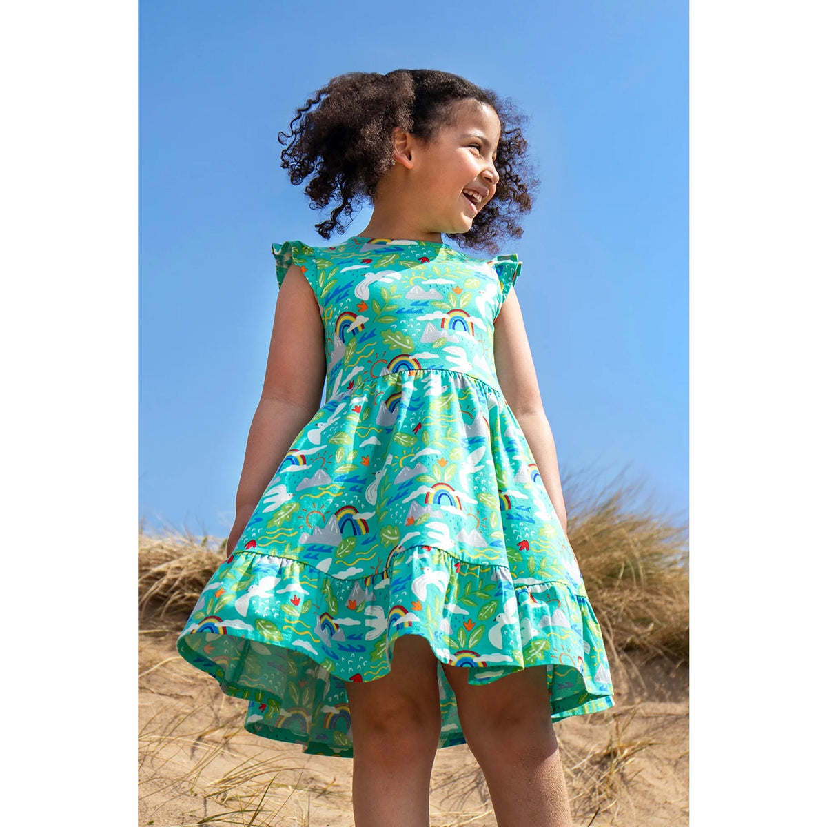 Frugi Olivia Skater Dress 502069S6hsjn Happy Hikes Clothing 2-3YRS / Green,3-4YRS / Green,4-5YRS / Green,5-6YRS / Green,6-7YRS / Green,7-8YRS / Green,8-9YRS / Green,9-10YRS / Green