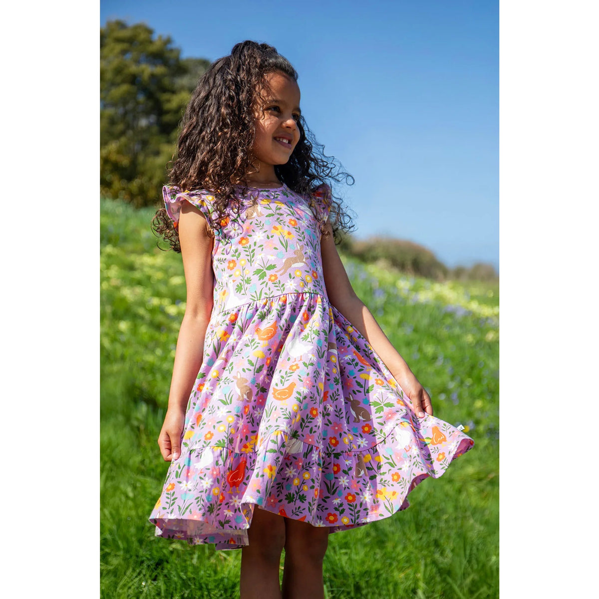 Frugi Olivia Skater Dress 502069S6lige Meadow Play Clothing 2-3YRS / Lilac,3-4YRS / Lilac,4-5YRS / Lilac,5-6YRS / Lilac,6-7YRS / Lilac,7-8YRS / Lilac,8-9YRS / Lilac,9-10YRS / Lilac,1-2 YRS / Lilac