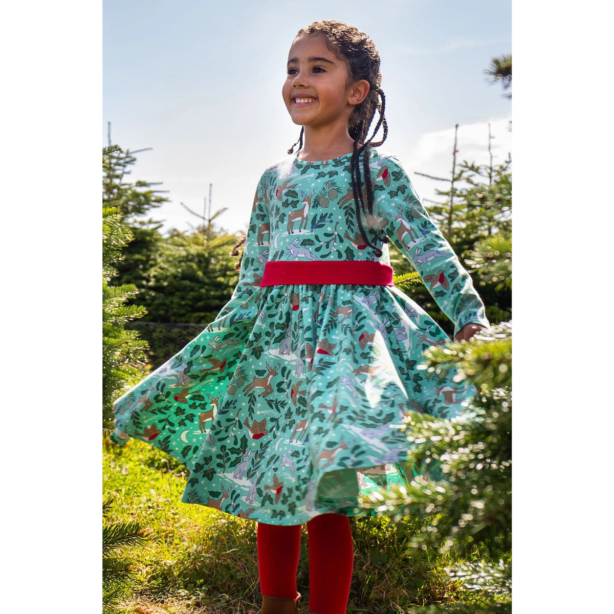 Frugi 2 Pack Tights 500067A5grob Green Robin Red Clothing 2-4YRS / Multi,4-6YRS / Multi,6-8YRS / Multi,8-10YRS / Multi