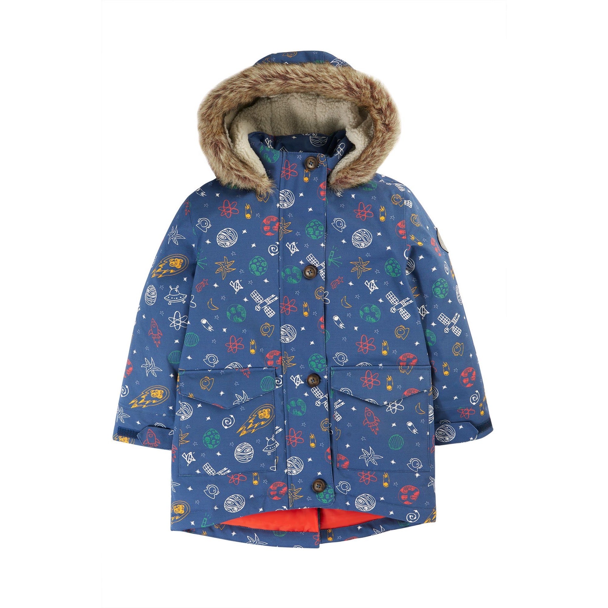 Frugi Penhale Parka Coat 500055A4dbnv Dream Big Clothing 5-6YRS / Blue,6-7YRS / Blue,7-8YRS / Blue