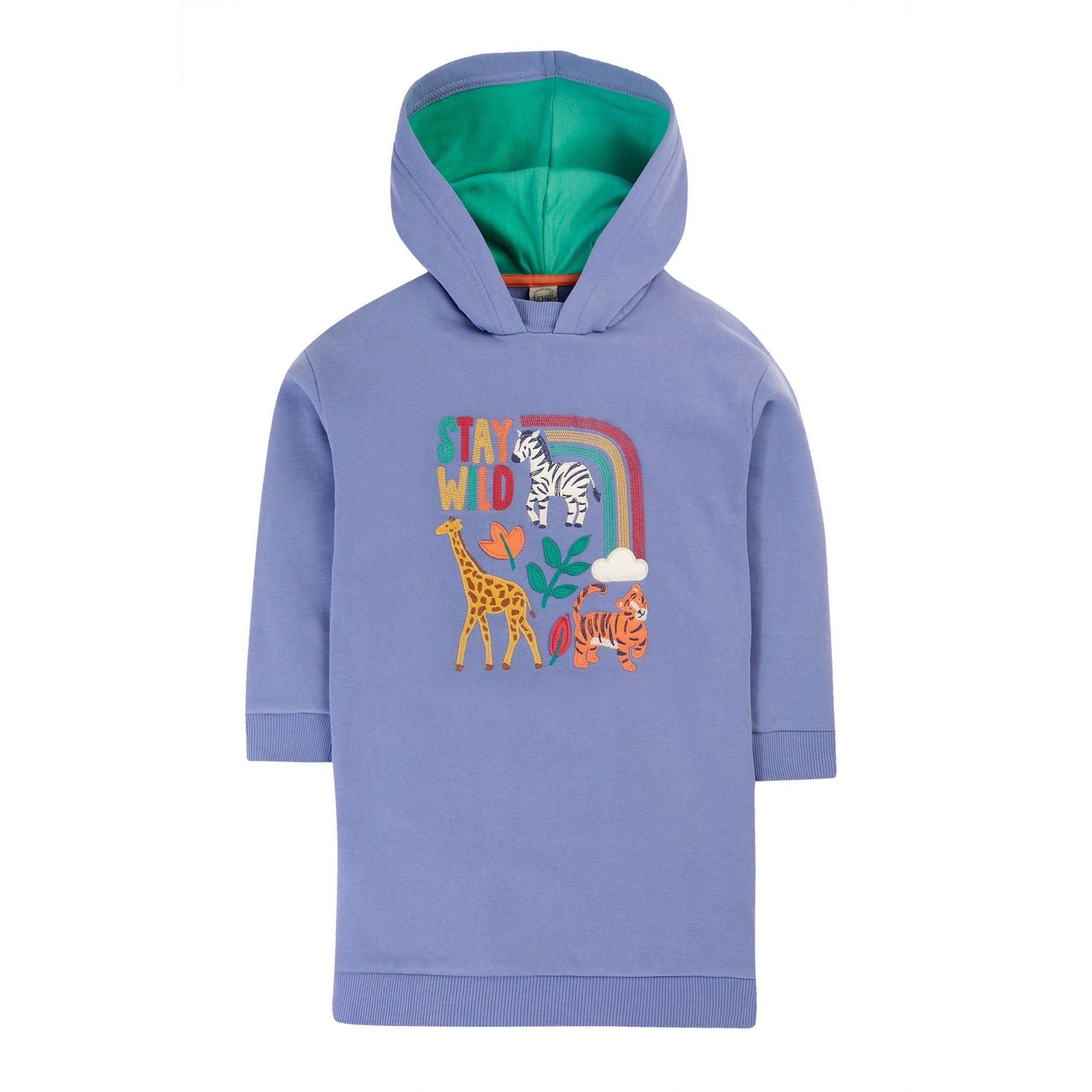 Frugi Ria Hoodie Dress Stay Wild Clothing 4-5YRS / Grape,5-6YRS / Grape,6-7YRS / Grape,7-8YRS / Grape