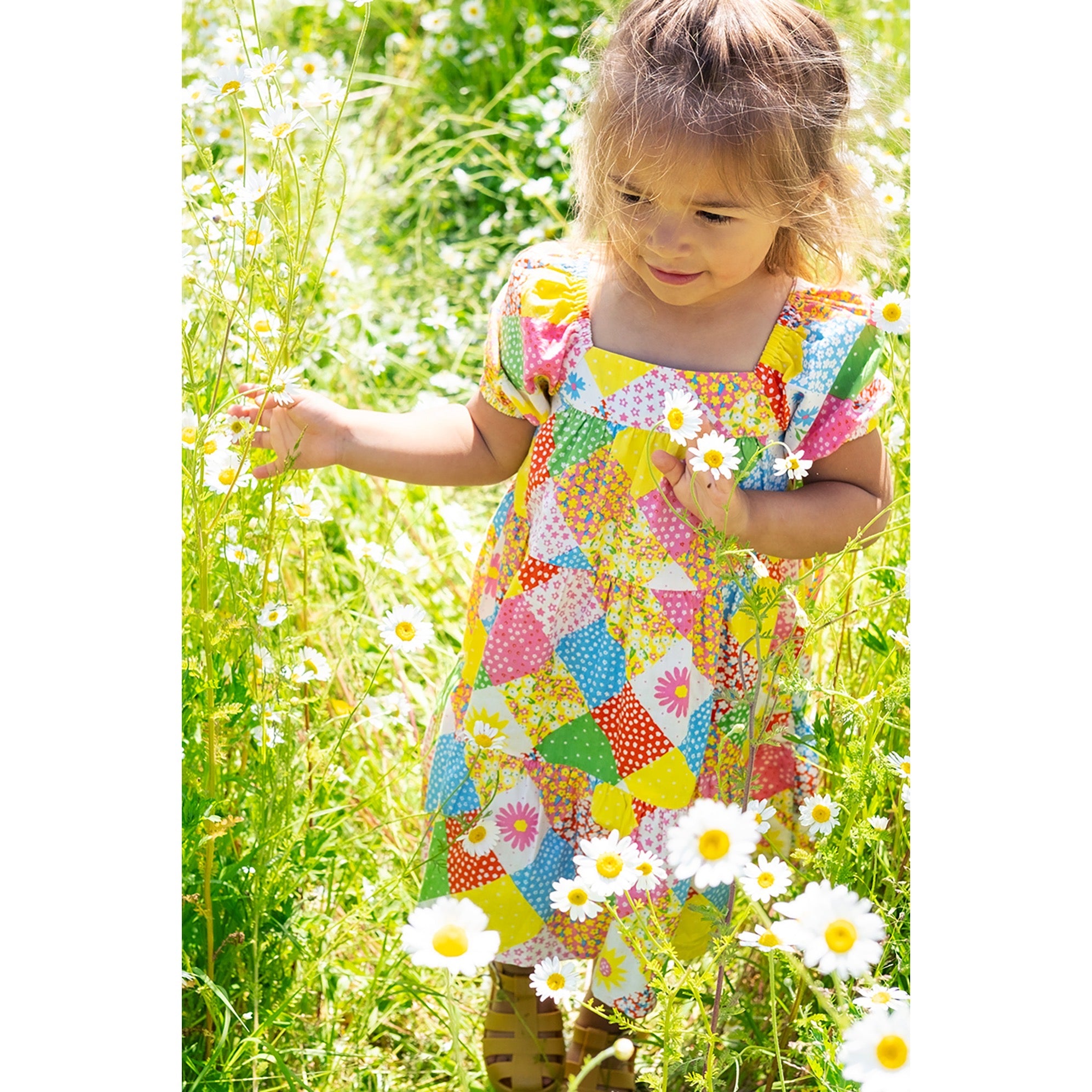 Frugi Shaya Tiered Dress Ph29i Clothing 4-5YRS / Multi,5-6YRS / Multi,6-7YRS / Multi,7-8YRS / Multi,8-9YRS / Multi,9-10YRS / Multi