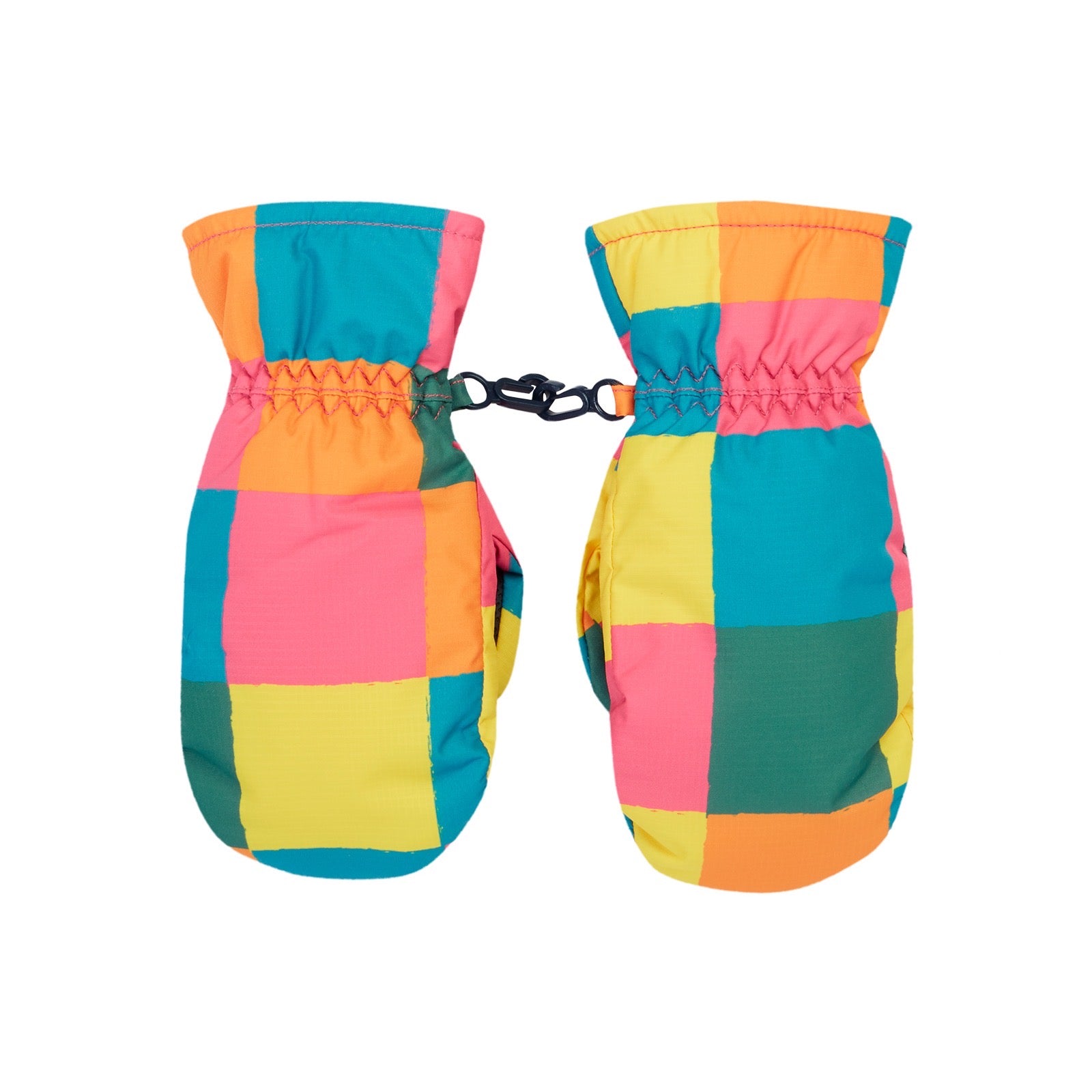 Frugi Snow And Ski Mitten Rainbow Check Clothing 2-4YRS / Multi,4-6YRS / Multi,8-10YRS / Multi
