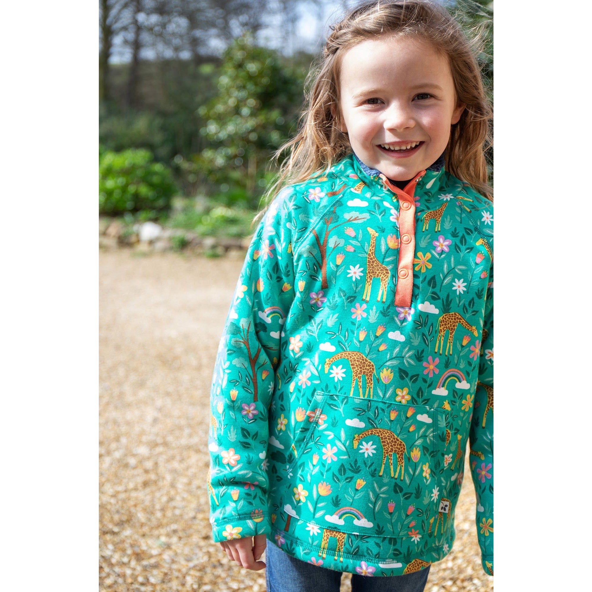 Frugi Snuggle Fleece 500030A4atog Giraffes Clothing 2-3YRS / Multi,3-4YRS / Multi,4-5YRS / Multi,5-6YRS / Multi,6-7YRS / Multi,7-8YRS / Multi,8-9YRS / Multi