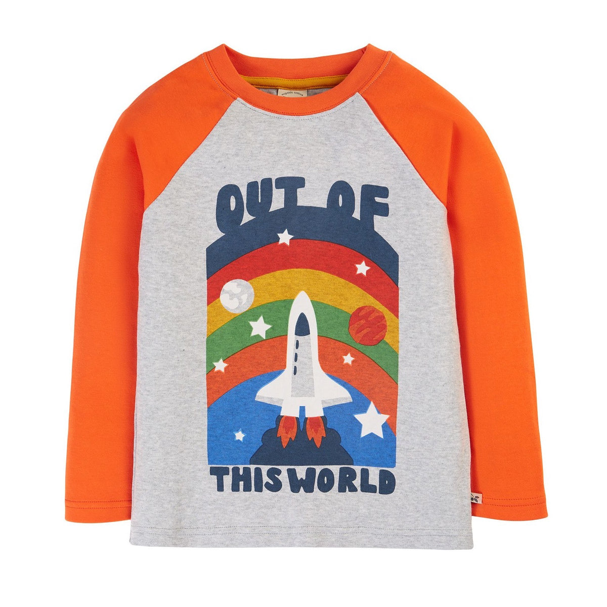 Frugi Tamar Raglan T-Shirt Out Of This World Clothing 2-3YRS / Multi,3-4YRS / Multi,4-5YRS / Multi,5-6YRS / Multi,6-7YRS / Multi
