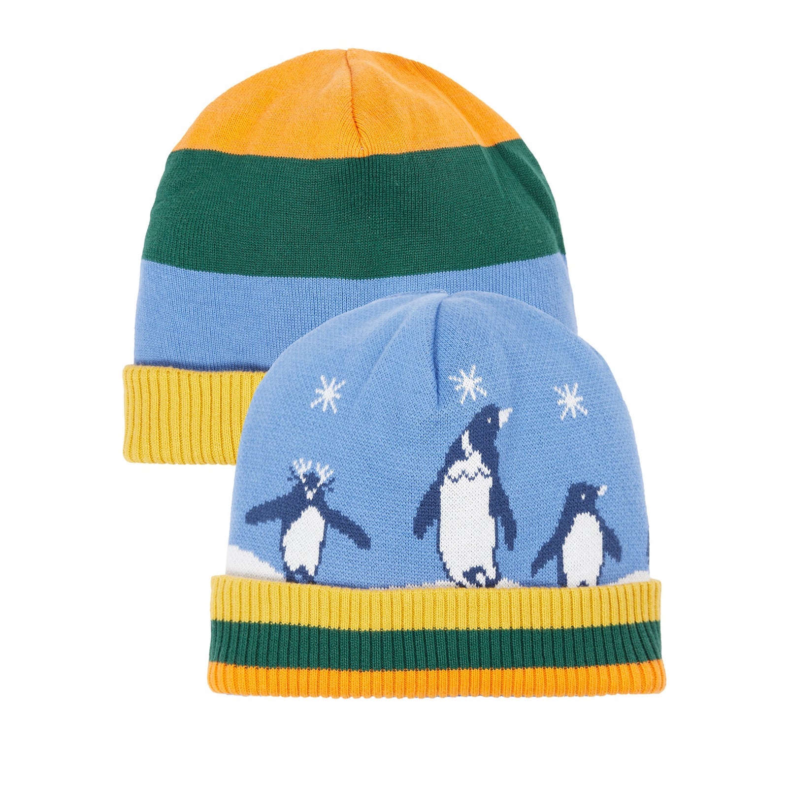 Frugi Voyager Reversible Hat Penguin Stripe Clothing 1-2YRS / Multi,2-6YRS / Multi,6-10YRS / Multi