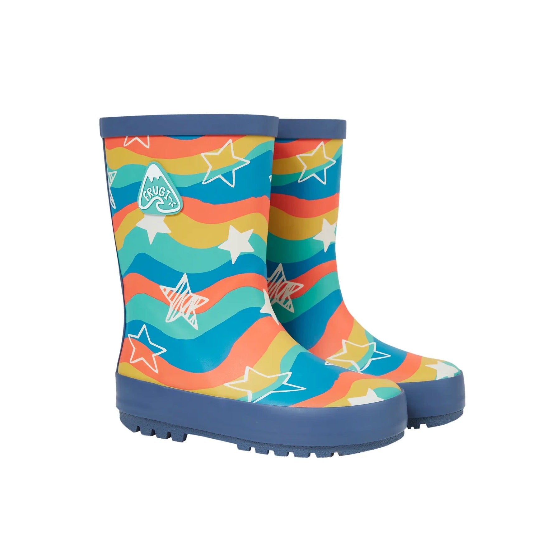 Frugi Wellingtons Wavy Stars Footwear UK4 INFANT / Multi,UK5 INFANT / Multi,UK6 INFANT / Multi,UK7 INFANT / Multi,UK8 INFANT / Multi,UK9 KIDS / Multi