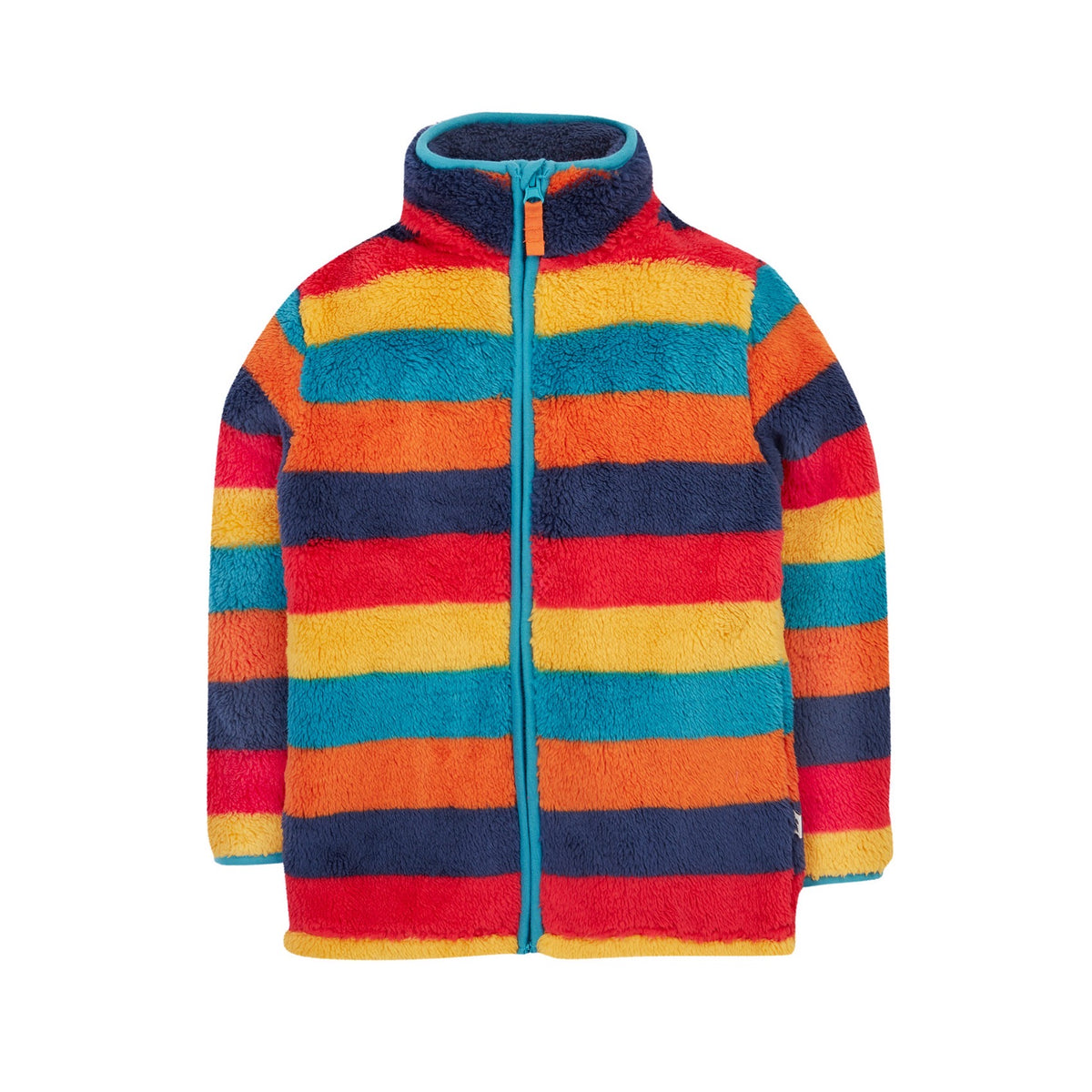 Frugi Zipped Ted Fleece Autumn Stripe Clothing 2-3YRS / Multi,3-4YRS / Multi,4-5YRS / Multi,5-6YRS / Multi,6-7YRS / Multi,7-8YRS / Multi,8-9YRS / Multi