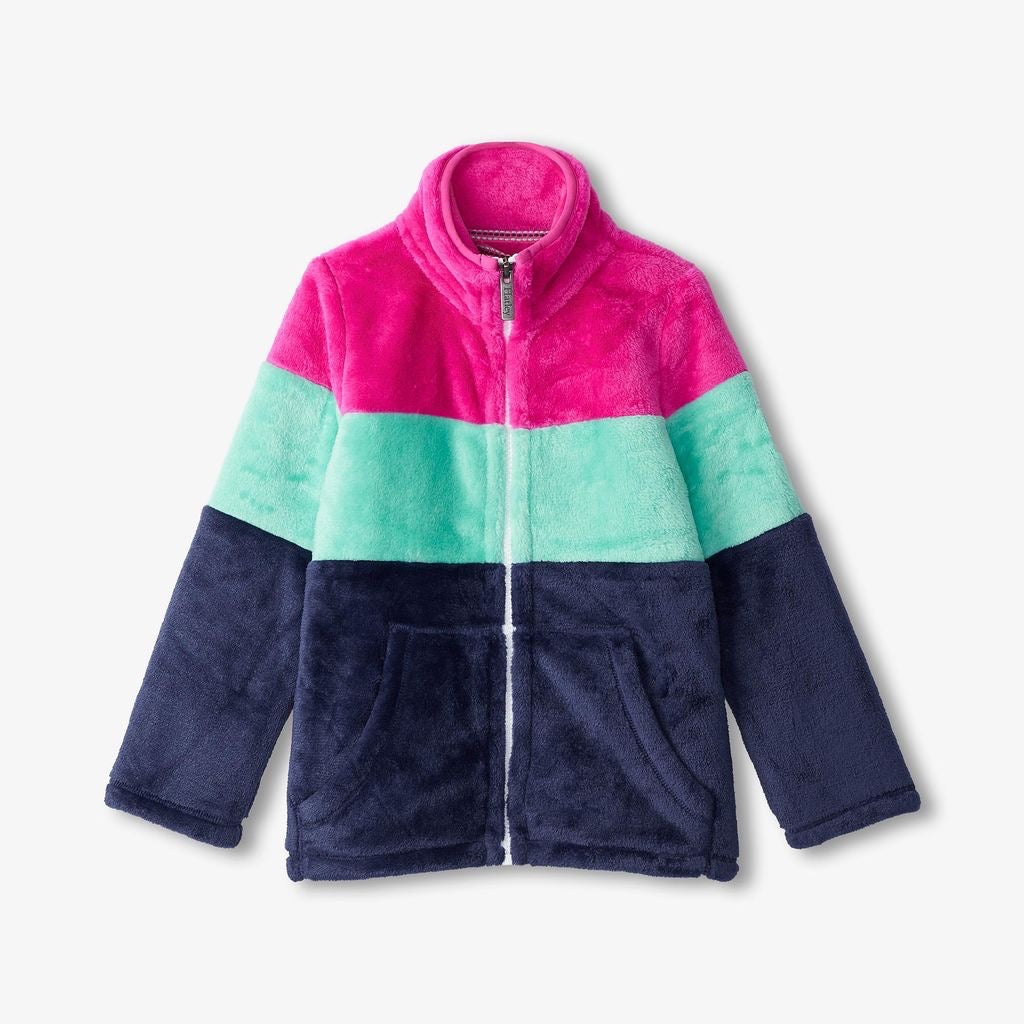 Hatley Colourblock Fuzzy Fleece F24cbk1847 Pink Clothing 5YRS / Multi,6YRS / Multi,7YRS / Multi,8YRS / Multi,10YRS / Multi,12YRS / Multi