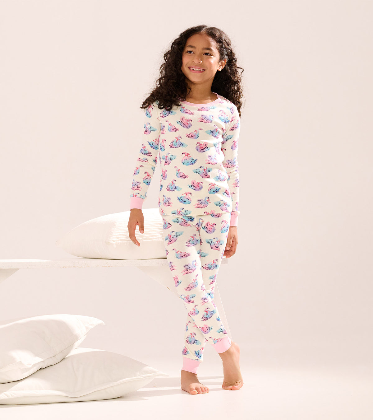 Hatley Elegant Swans Pj Set Clothing 3YRS / Cream,4YRS / Cream,5YRS / Cream,6YRS / Cream,7YRS / Cream,8YRS / Cream,10YRS / Cream