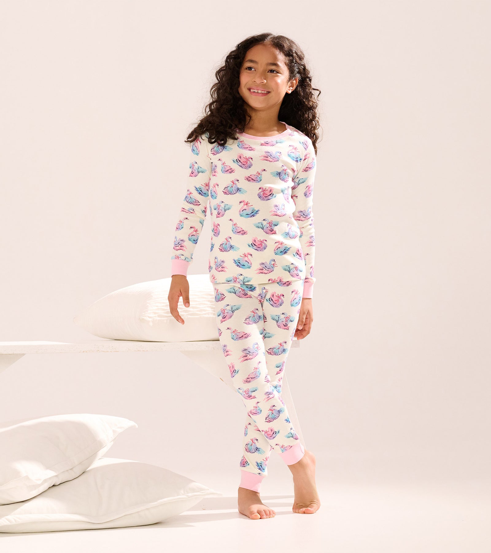 Hatley Elegant Swans Pj Set Clothing 3YRS / Cream,4YRS / Cream,5YRS / Cream,6YRS / Cream,7YRS / Cream,8YRS / Cream,10YRS / Cream
